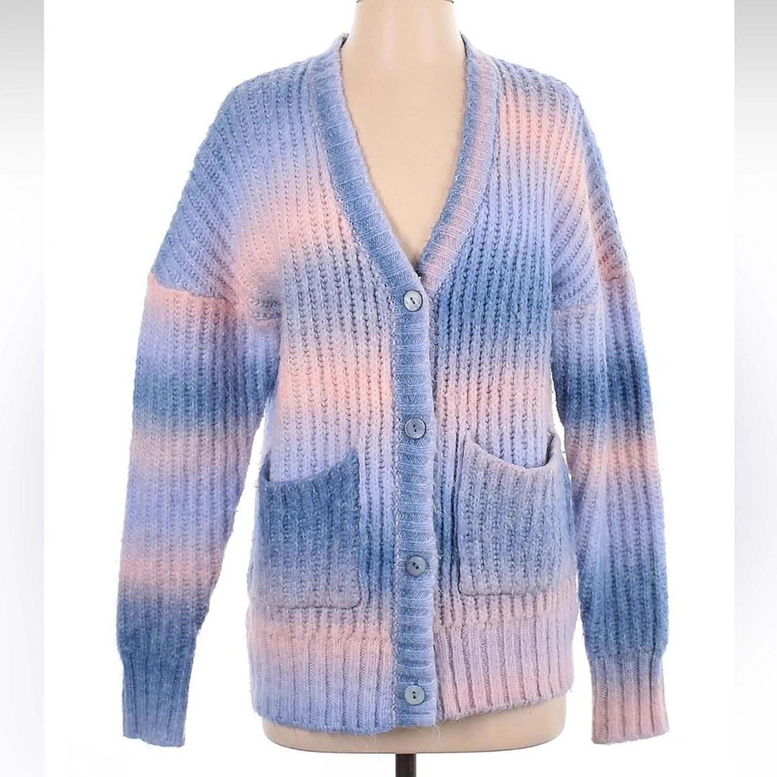 For Love & Lemons For Love & Lemons Celeste Cardigan - Size XS - Blue/Pink Size XS / US 0-2 / IT 36-38 - 6 Thumbnail