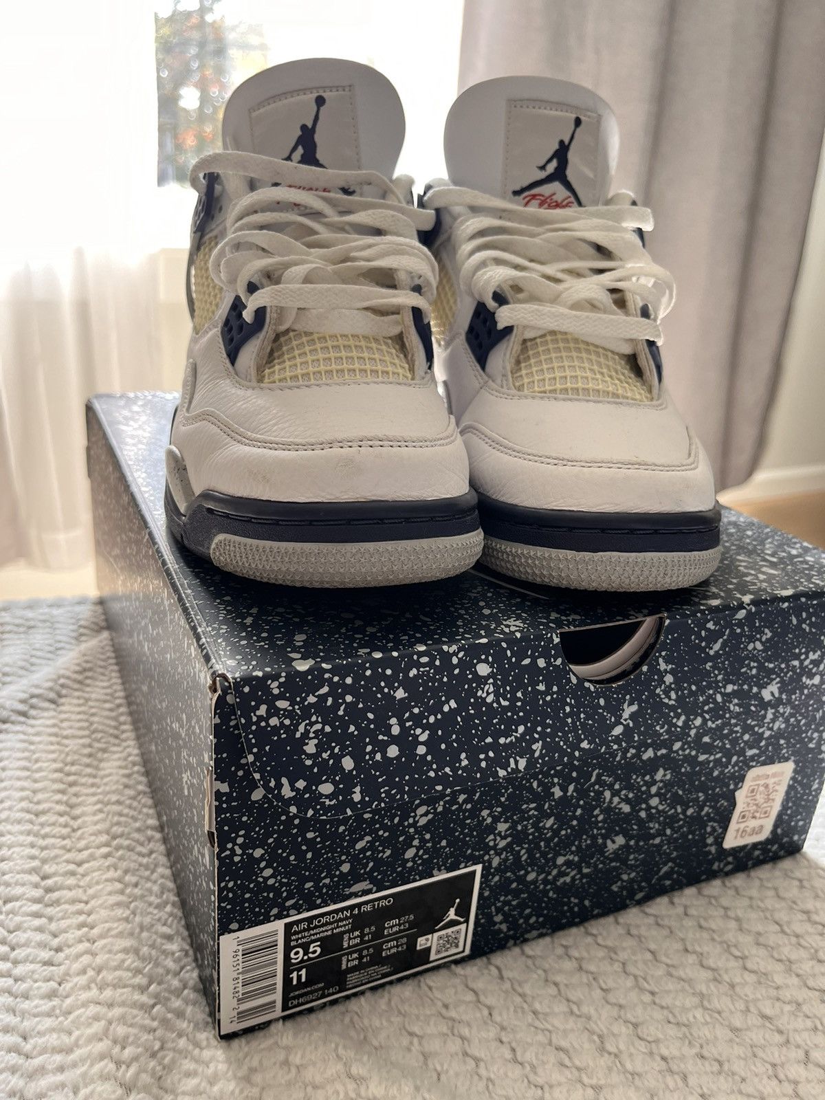 Jordan Brand × Nike Air Jordan 4 ‘Midnight Navy’ Size US 9.5 / EU 42-43 - 2 Thumbnail