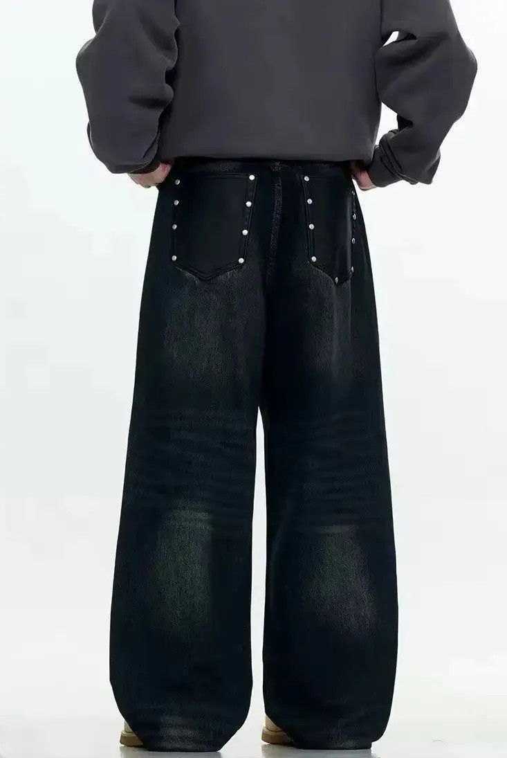 Japanese Brand Design Wide Leg Loose Straight Streetwear Jeans Pants Size US 30 / EU 46 - 3 Thumbnail
