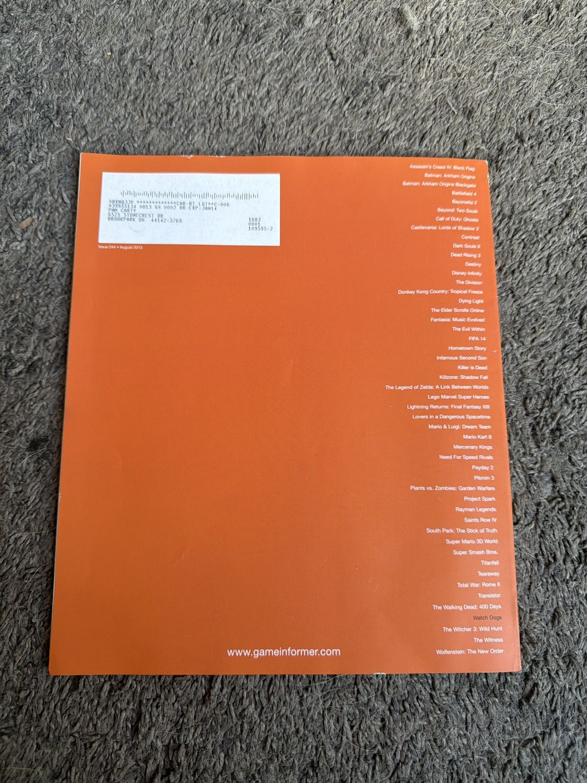 Hypebeast 2013 Game Informer Volume XXIII Number 8 Issue 244 Size ONE SIZE - 2 Thumbnail