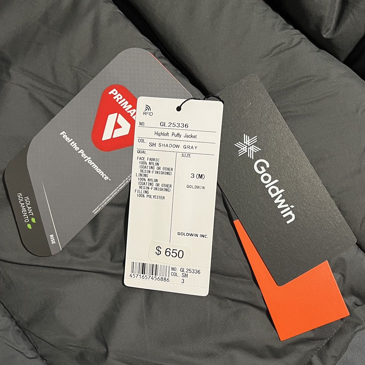Goldwin Goldwin Highloft Puffy Jacket in Wolf Gray Size US M / EU 48-50 / 2 - 8 Thumbnail