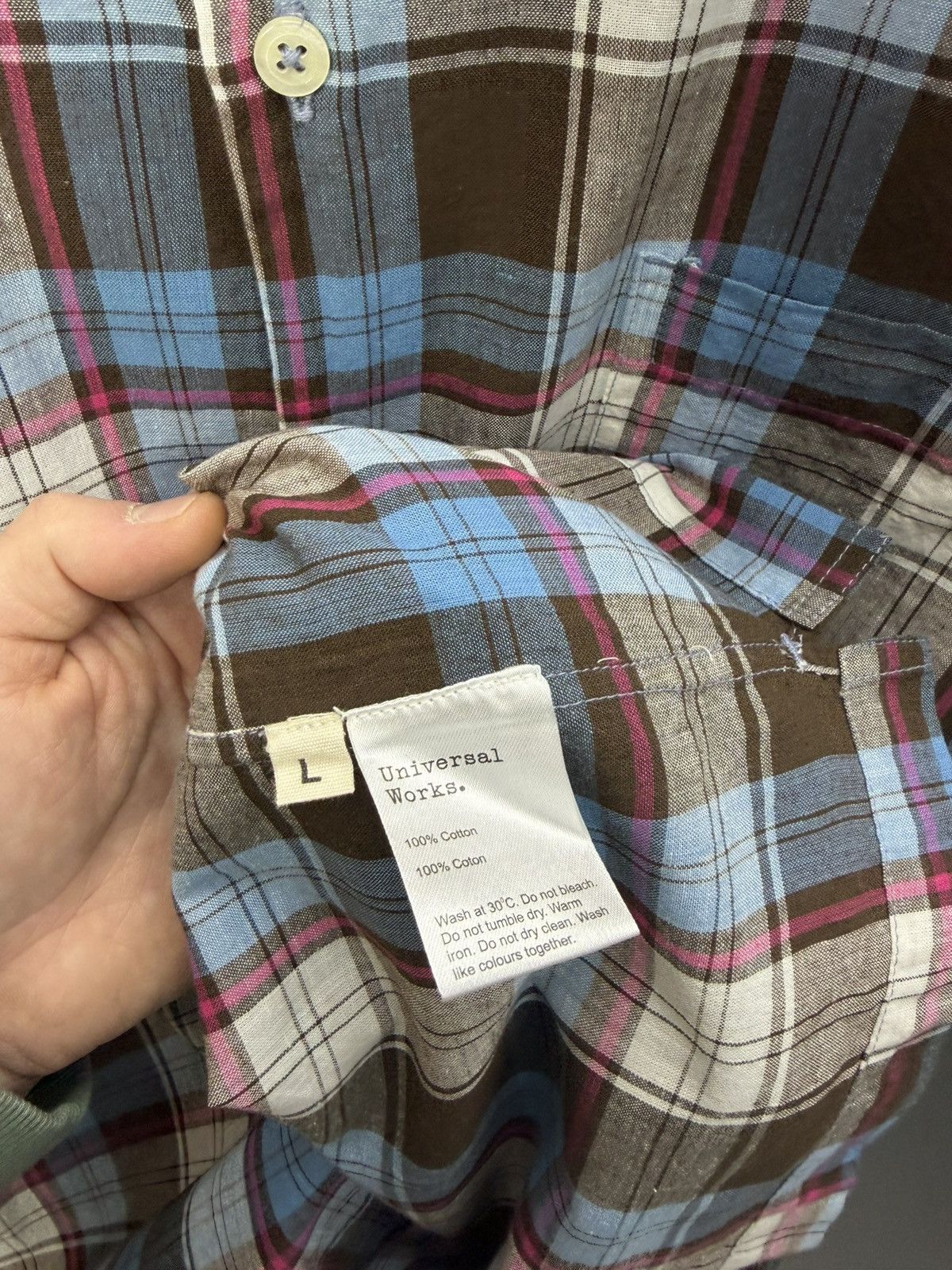 Universal Works Universal Works Plaid Shirt Short Sleeve Size L Size US L / EU 52-54 / 3 - 8 Thumbnail