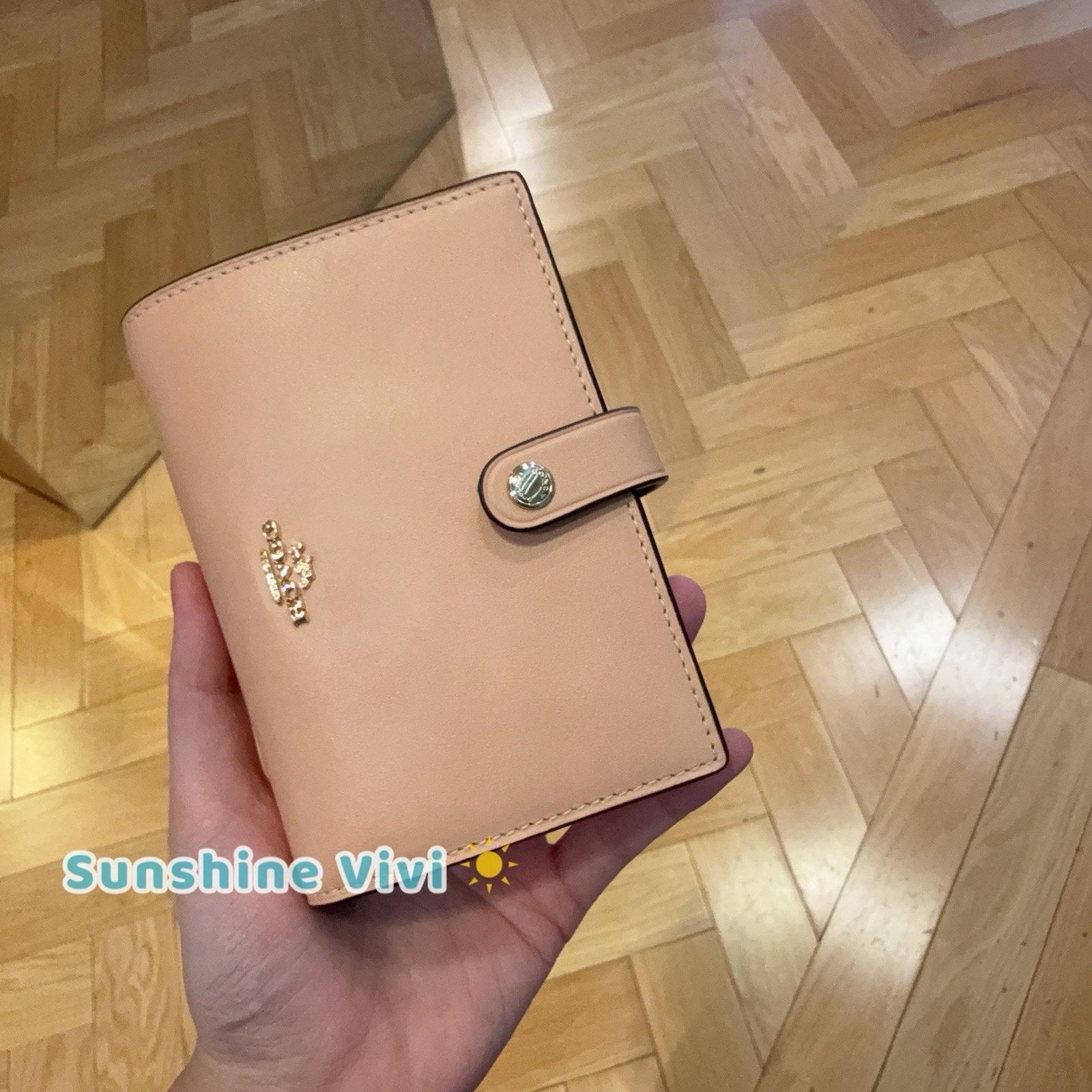 Coach NWT Coach 2-in-1 Wallet Smooth Leather CCL71 Gold/Light Pink Size ONE SIZE - 2 Thumbnail