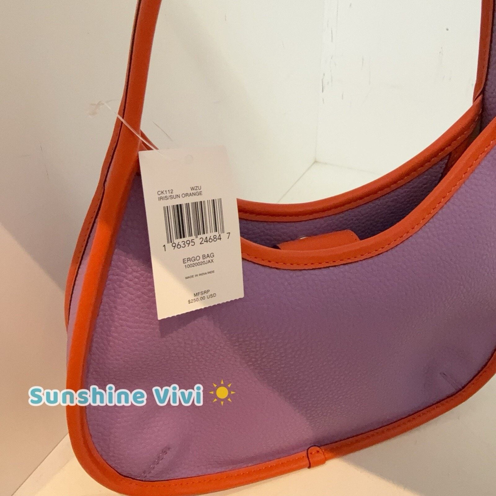 Coach NWT Coach CK112 Ergo Bag Coachtopia Leather Iris/Sun orange Size ONE SIZE - 3 Thumbnail