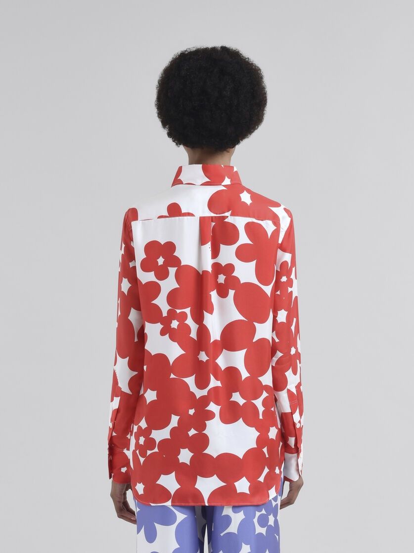 Marni o1w1db10426 Silk Shirt in Red/White Size S / US 4 / IT 40 - 4 Thumbnail