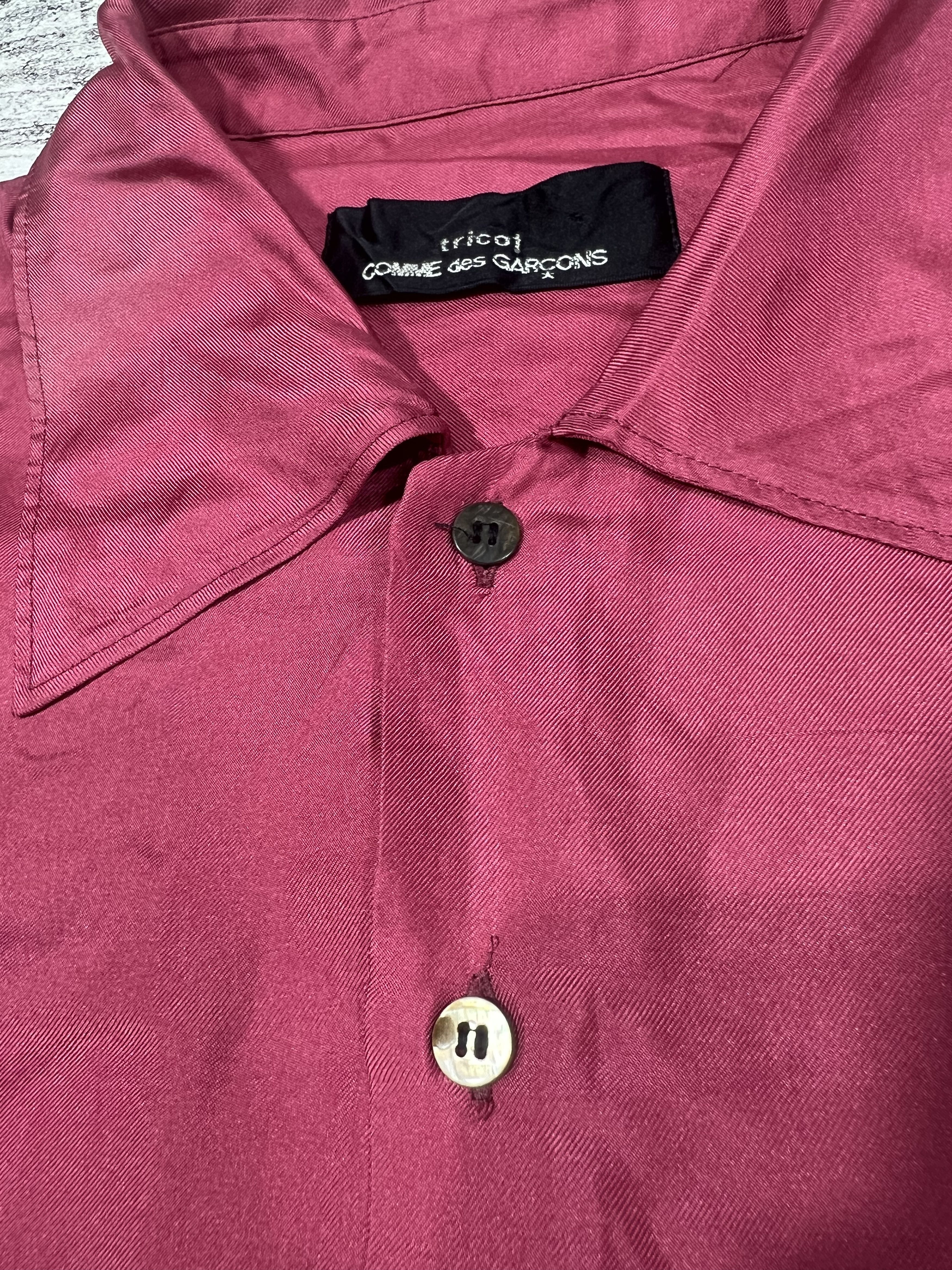 Comme des Garcons AD 1993 Cdg Tricot Hybrid Knit Silk Button Shirt Size US M / EU 48-50 / 2 - 2 Thumbnail