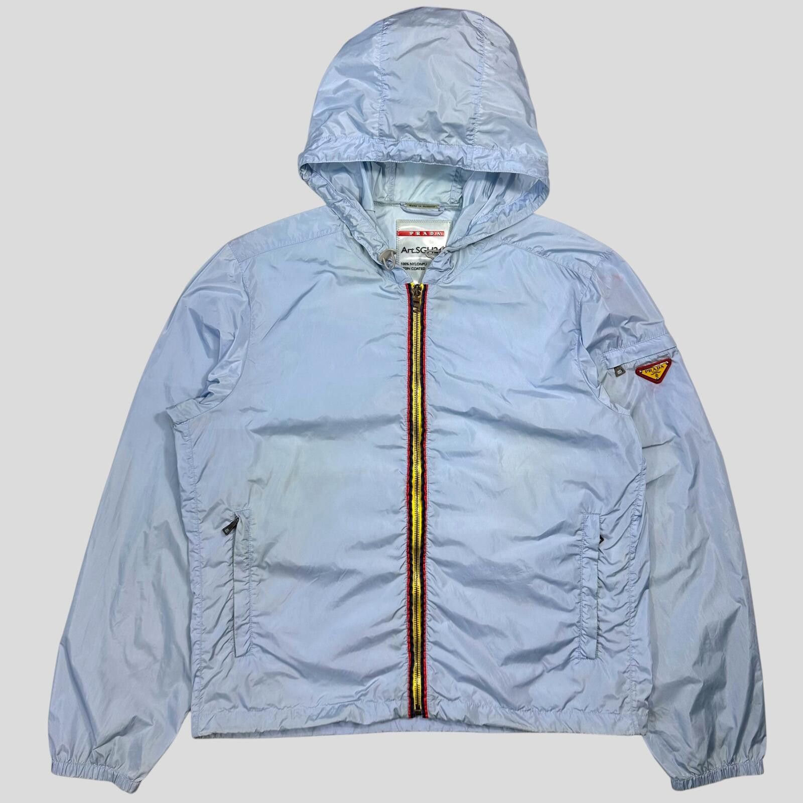 Prada Prada Milano 2010 Baby Blue Contrast Plaque Logo Jacket - L Size US L / EU 52-54 / 3 - 1 Thumbnail