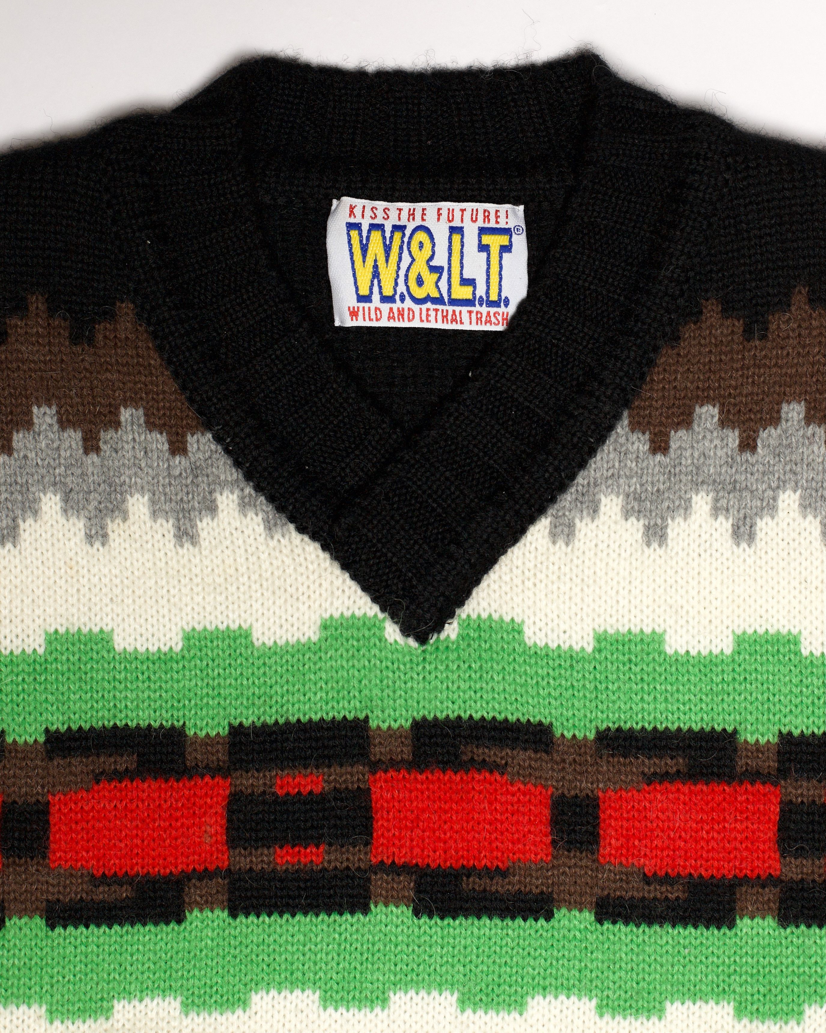 W&LT W&LT Autumn-Winter 1999/00 Digital Wool Knit Sweater Size US M / EU 48-50 / 2 - 4 Thumbnail