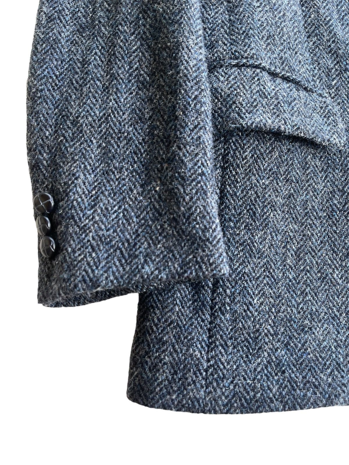 Harris Tweed 1980s Harris Tweed Pure Wool Herringbone Coat Size 38R - 3 Thumbnail