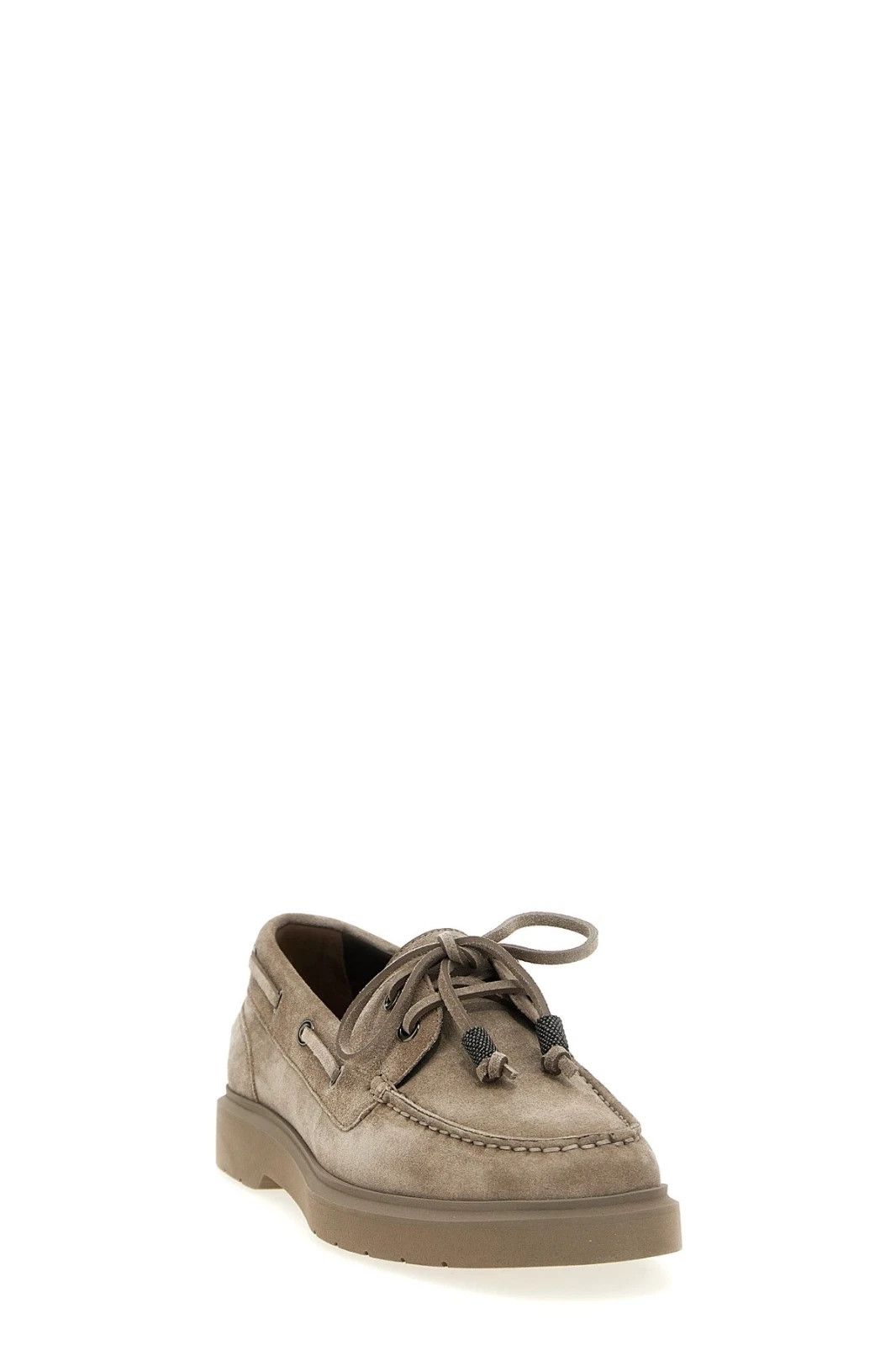 Brunello Cucinelli BRUNELLO CUCINELLI Gray Suede Loafers New & Authentic Size US 9 / IT 39 - 2 Thumbnail