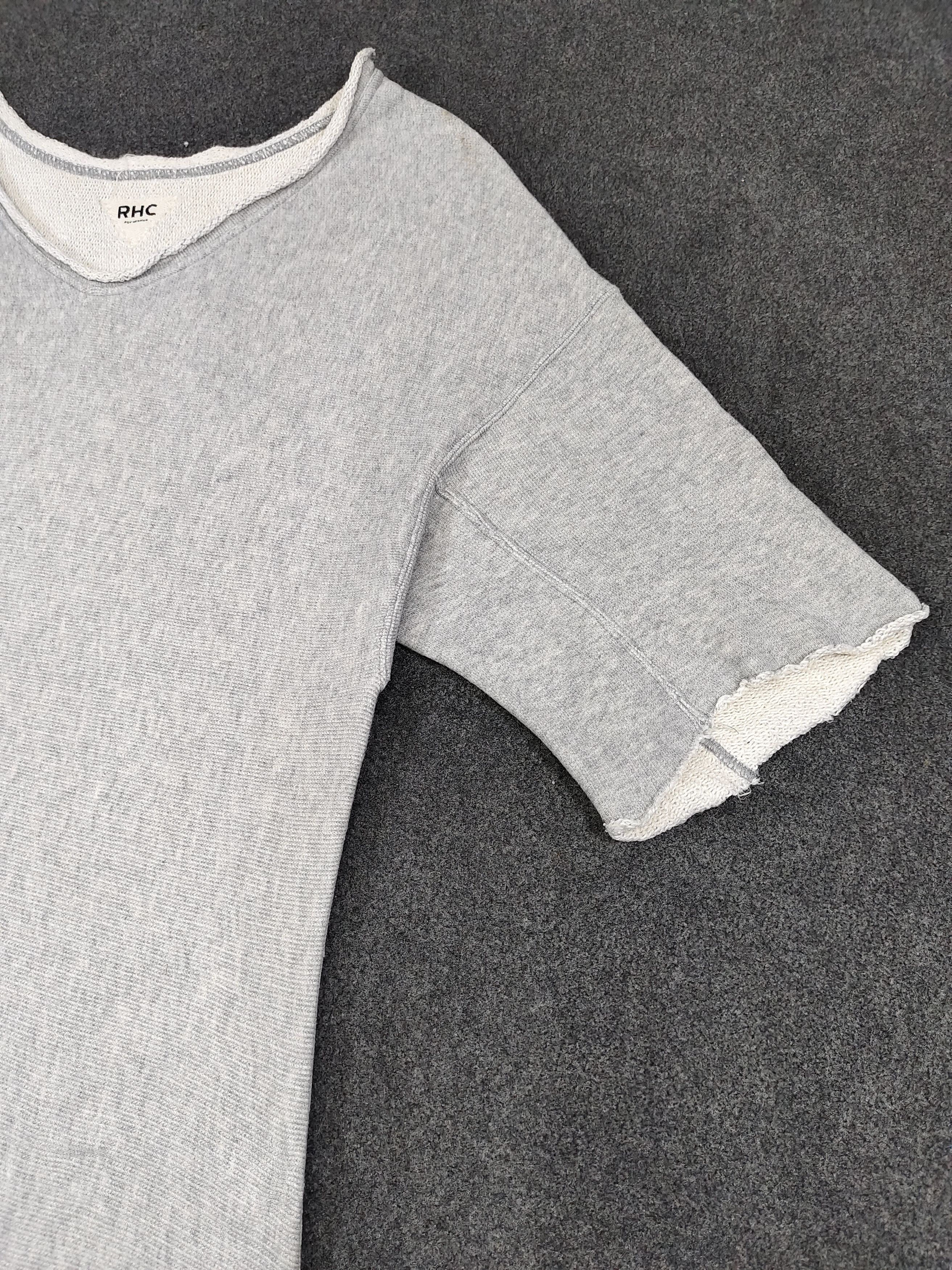 Ron Herman RHC Ron Herman- Minimalist Raw Edge V-Neck Sweat Midi Dress Size M / US 6-8 / IT 42-44 - 6 Thumbnail