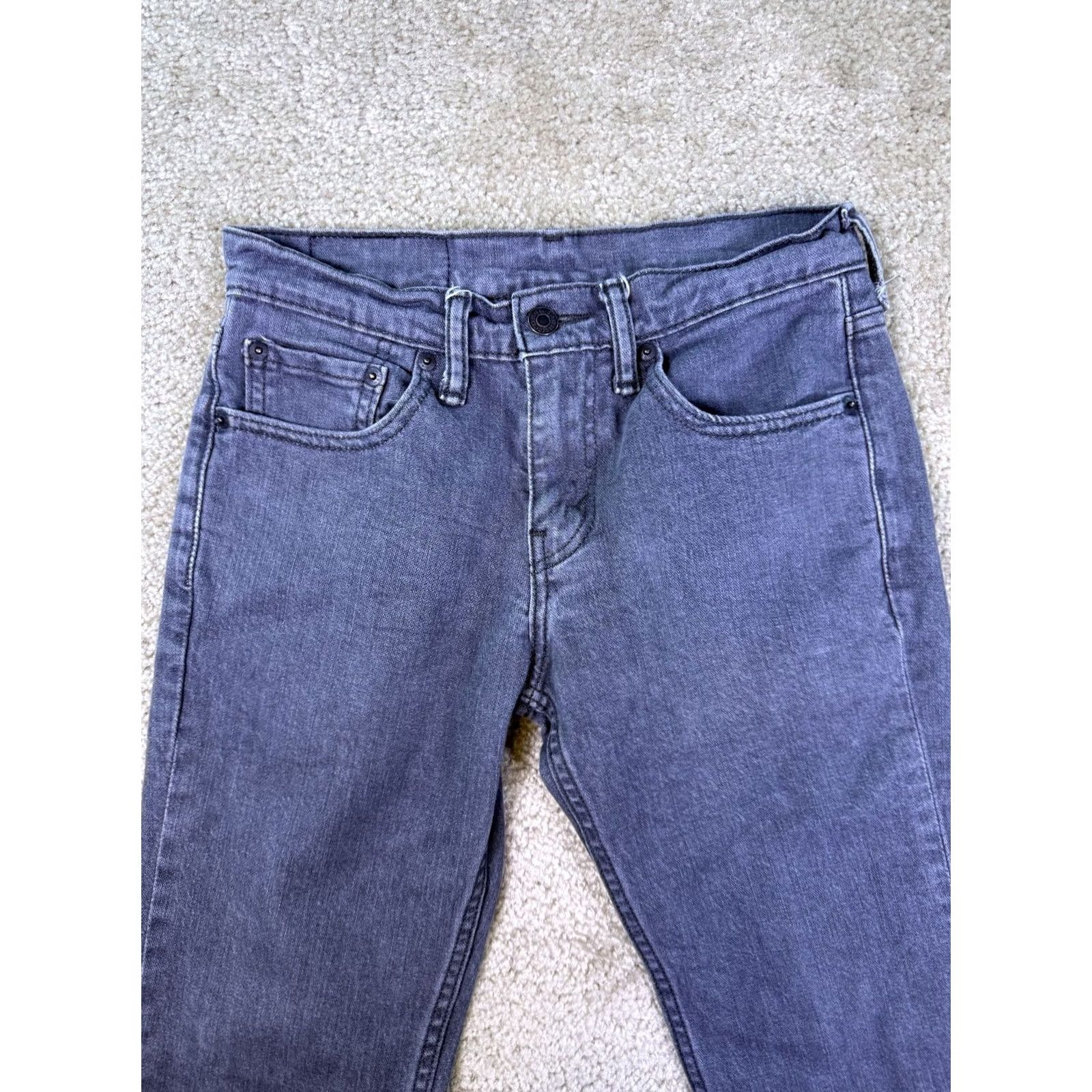 Levi's Levis 511 Jeans Mens 28x30 Fits 28x28 Gray Denim Straight Leg Workwear E196 Size US 28 / EU 44 - 2 Thumbnail