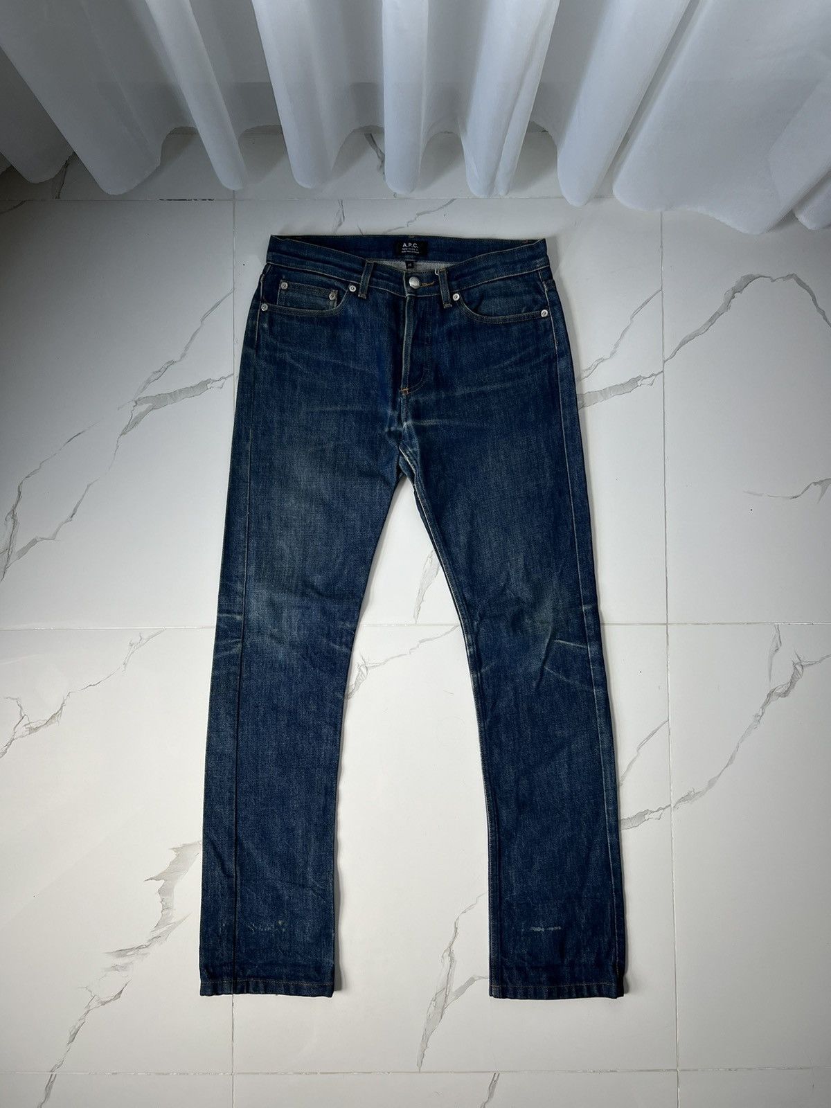 A.P.C. × Vintage 90's APC NEW CURE H SLIM JEAN TRES ETROIT Y2K Size US 30 / EU 46 - 1 Thumbnail
