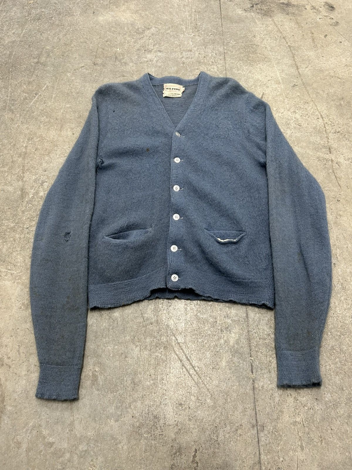 Vintage Vintage blue mohair cardigan Kurt cobain rare Size US M / EU 48-50 / 2 - 1 Thumbnail