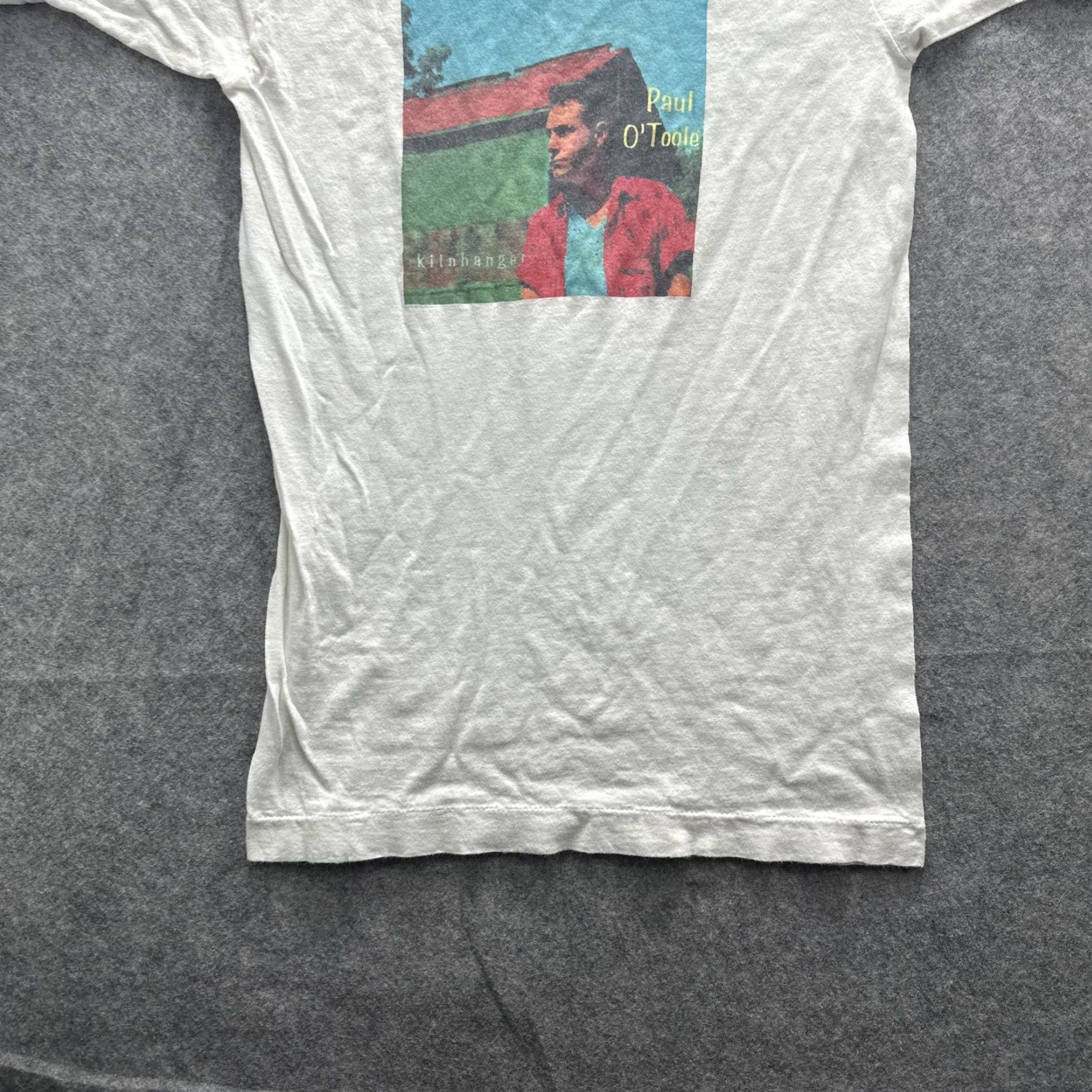 Vintage Paul O'Toole Shirt Mens Small White Graphic Tee Kilnhanger Indie Band Music Size US S / EU 44-46 / 1 - 5 Thumbnail