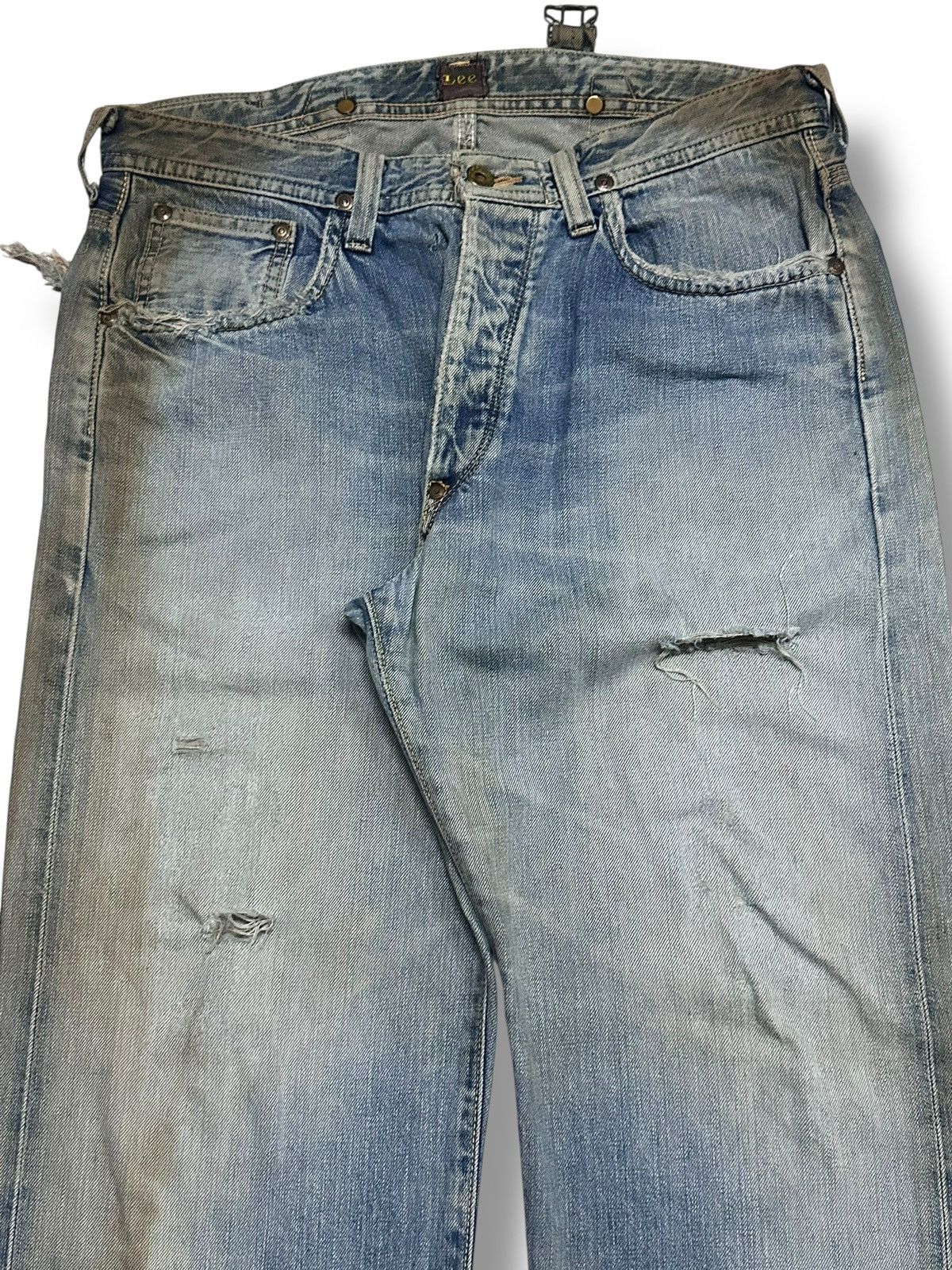 Lee Lee Vintage Distressed Jeans With Baggy Loose Style Mudwash Size US 33 - 4 Thumbnail