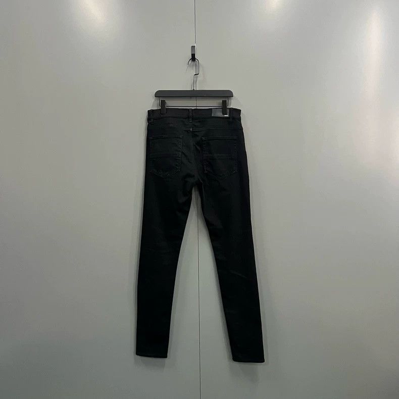 Amiri Amiri Black Destroyed Slim Fit Jeans Size US 34 / EU 50 - 2 Thumbnail