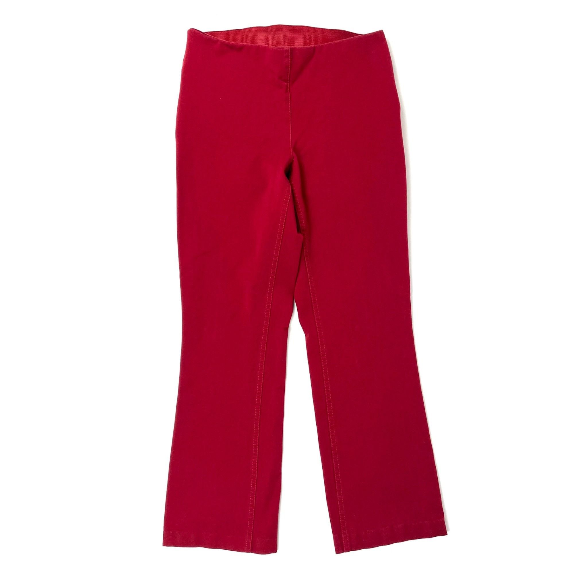 Soft Surroundings Soft Surroundings Women's Crop Pants Straight-Leg Red Pull-O Size 27" / US 4 / IT 40 - 3 Thumbnail