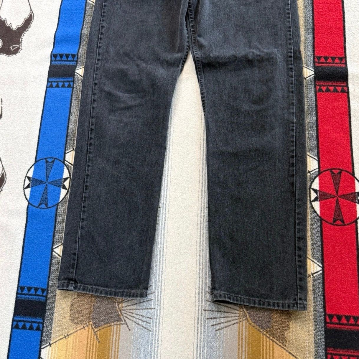 Levi's VINTAGE Levi’s 505 Black Denim Jeans Men Regular Straight 38x33 / 38 BLACK 90s Y2K Men Size US 38 / EU 54 - 6 Thumbnail