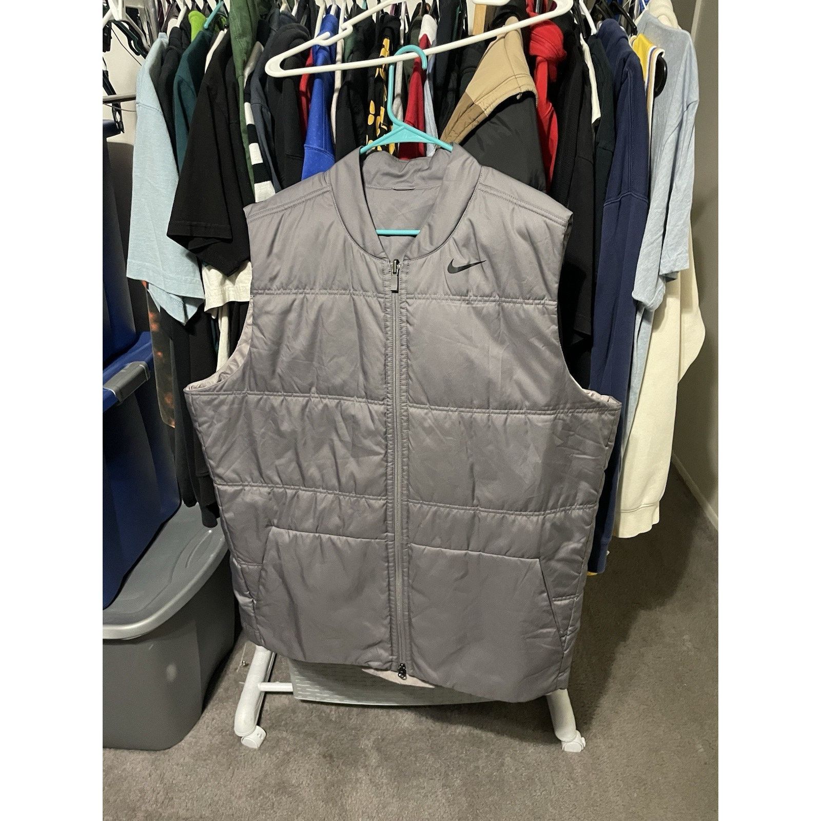 Nike Size 2XL- Nike Vest Mens Grey Reversible Puffer Golf Size US XXL / EU 58 / 5 - 3 Thumbnail