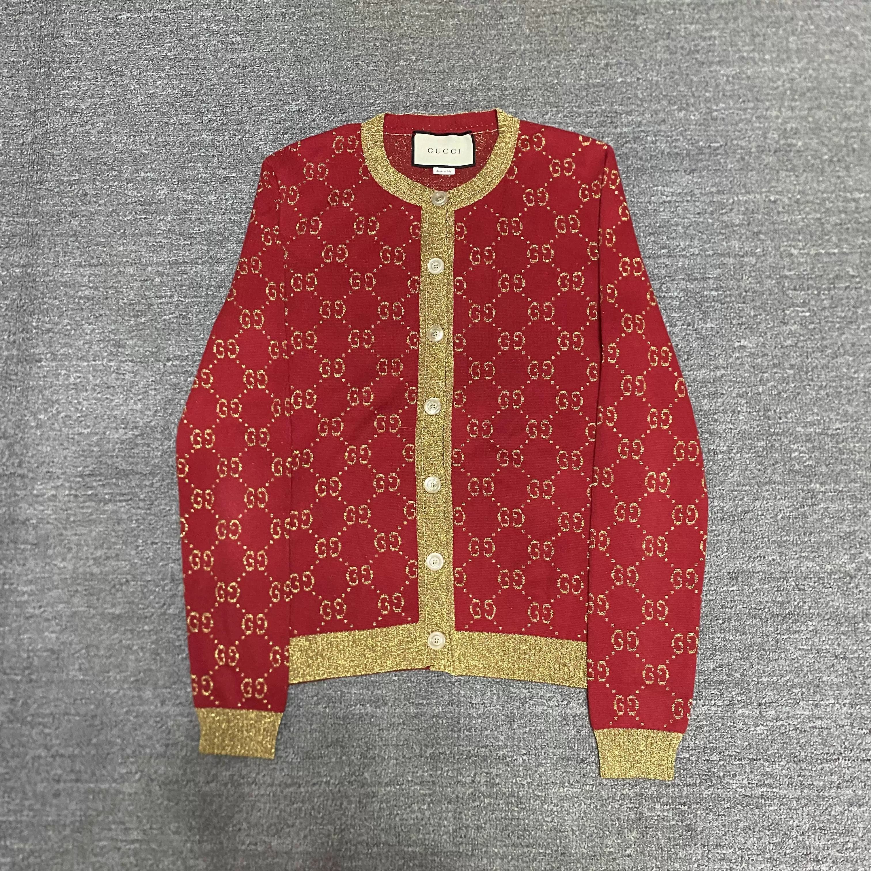 Gucci Gucci All-Over Logo Cardigan Sweater Size XS / US 0-2 / IT 36-38 - 1 Thumbnail