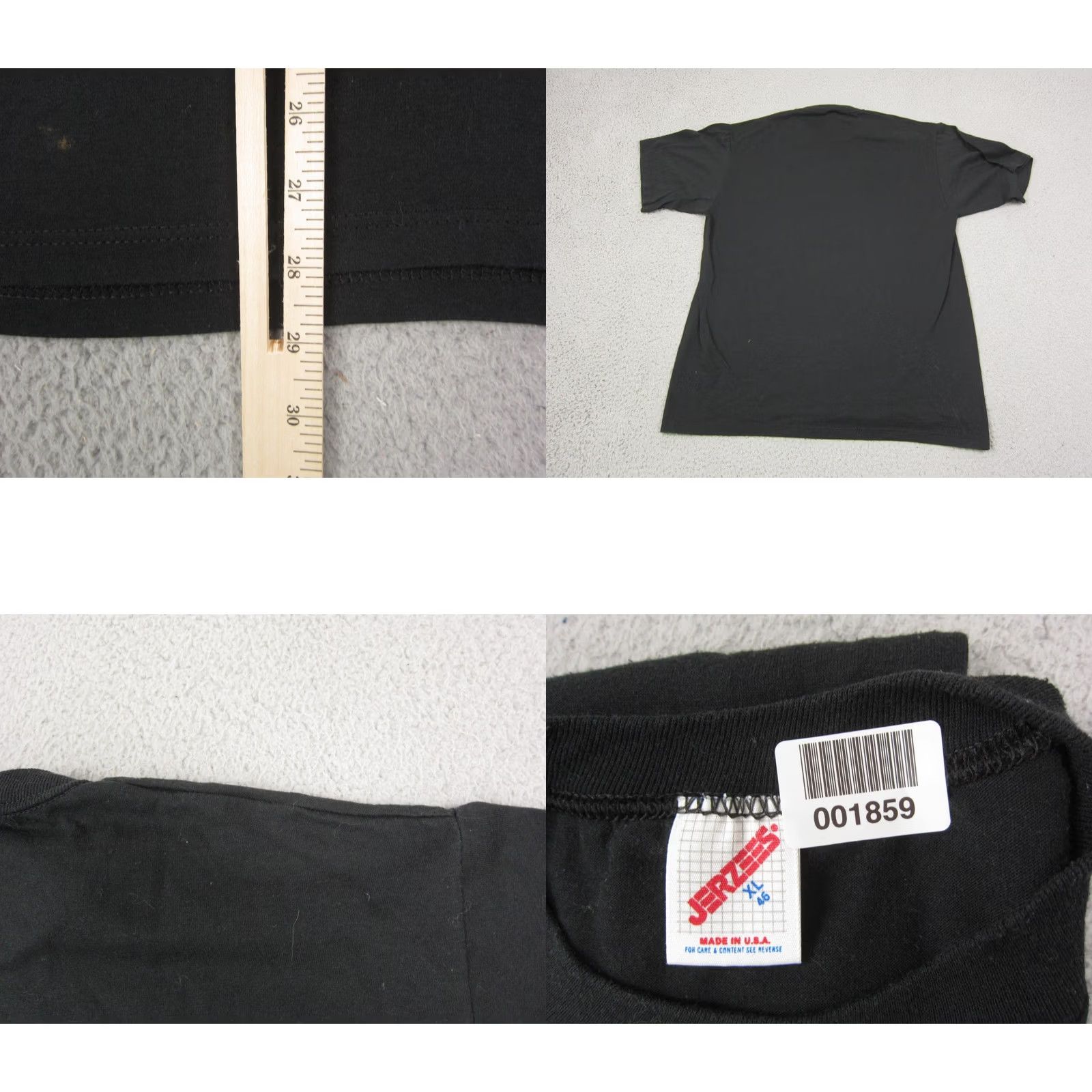 Jerzees VINTAGE Jerzees Quad Cities Shirt Mens XL Black 90s USA T-Shirt Short Sleeve Crew Neck Vintage Shirt Mens XL Black USA 80s Size US XL / EU 56 / 4 - 8 Thumbnail