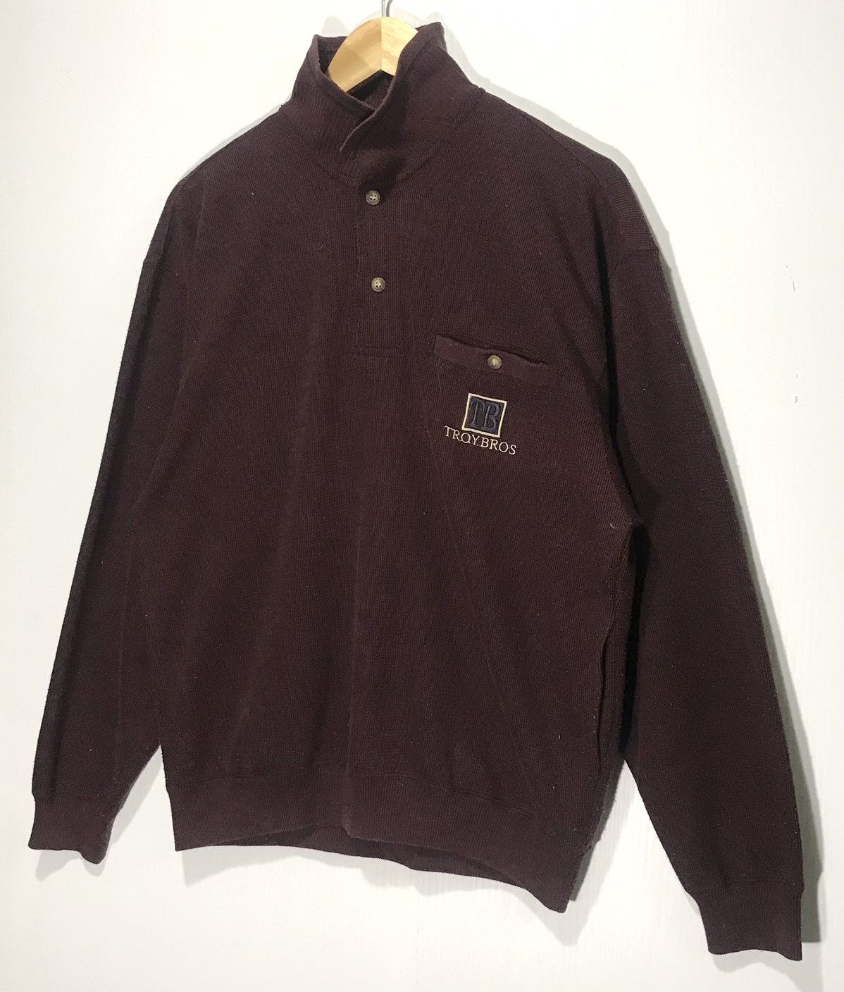 Japanese Brand × Vintage Vintage Troy Bros Button Up Sweatshirt Size US L / EU 52-54 / 3 - 2 Thumbnail