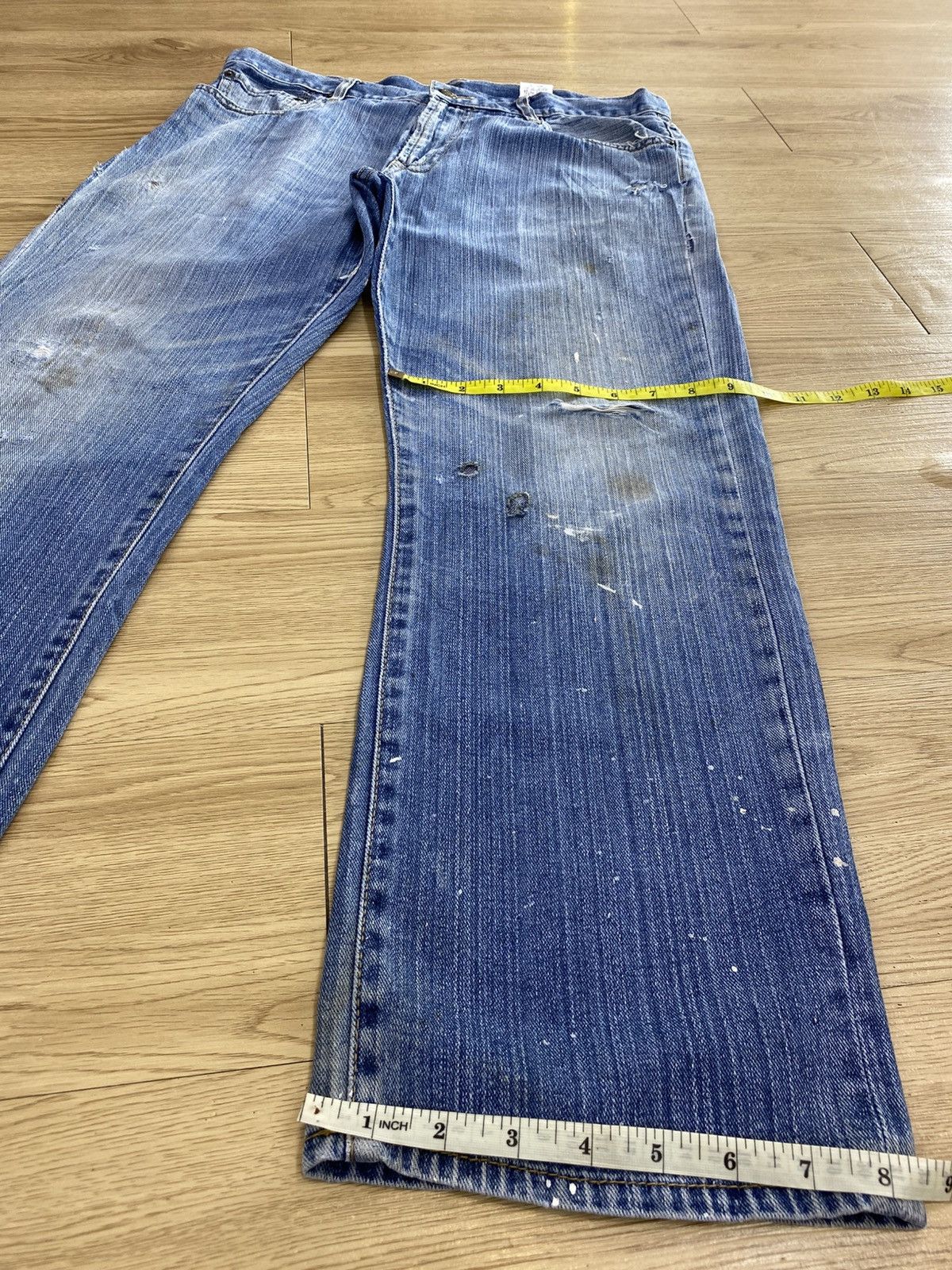 Japanese Brand Vintage Japanese Brand Blue Wash Loose Style Jeans Size US 34 / EU 50 - 10 Thumbnail