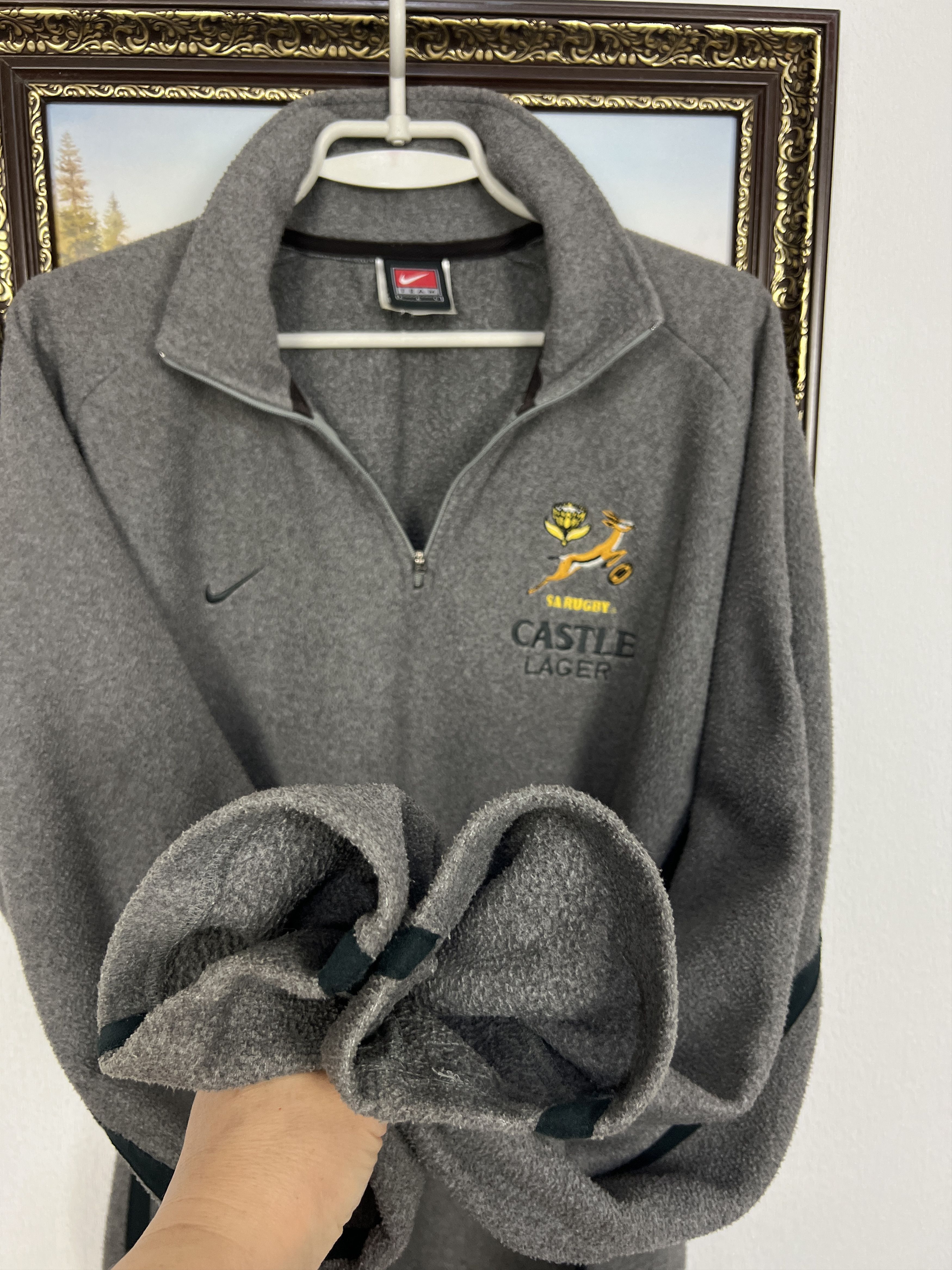 Nike Vintage South Africa Rugby Union Fleece Jacket Sweatshirt Size US L / EU 52-54 / 3 - 6 Thumbnail