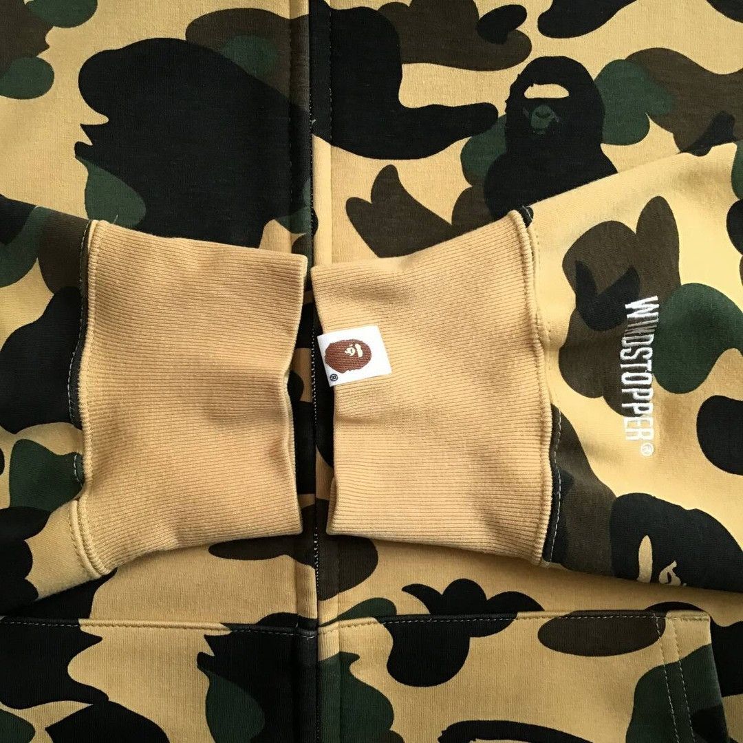 Bape BAPE GORE Wind Stopper 1st Camo Yellow Full Zip Hoodie APE Size US XXL / EU 58 / 5 - 5 Thumbnail
