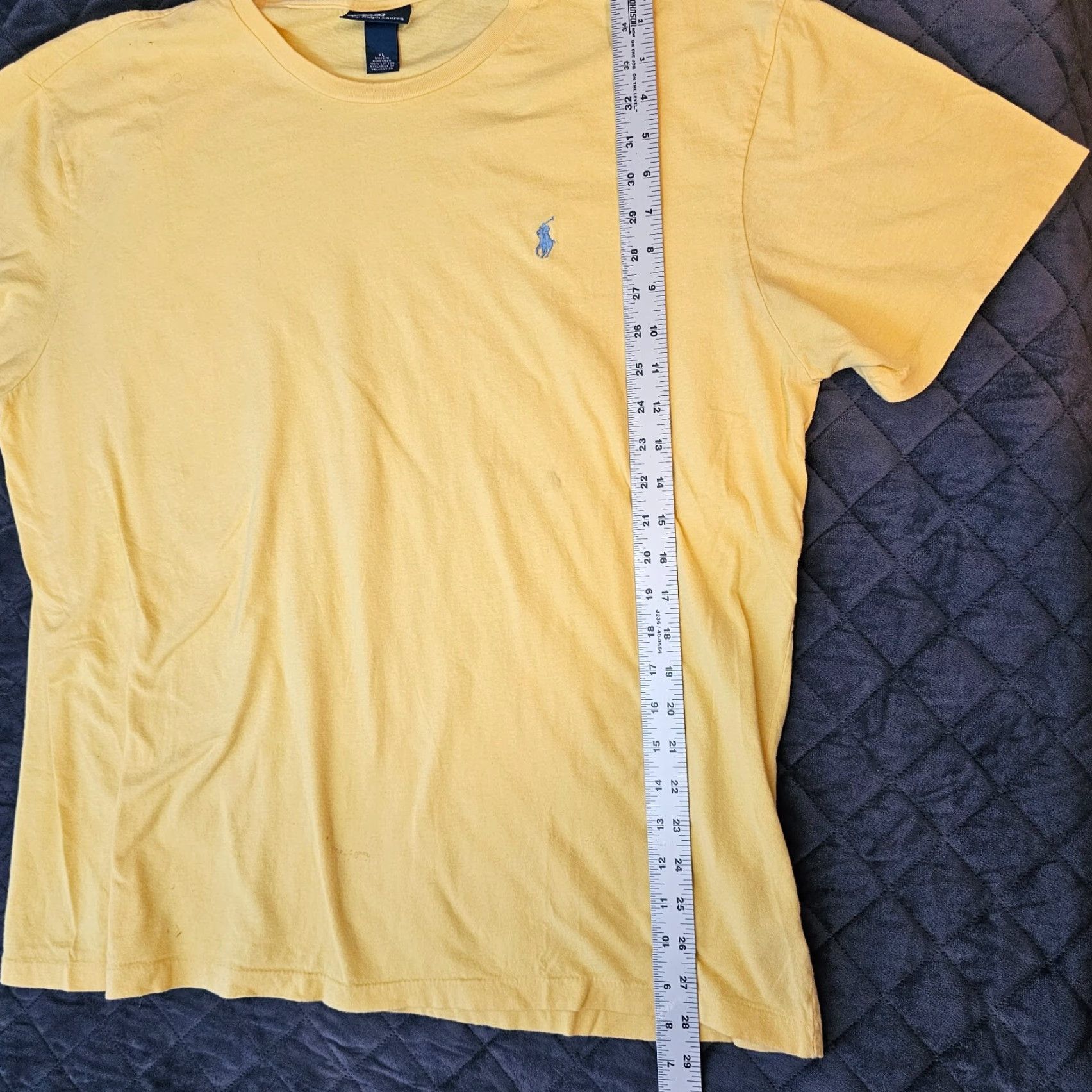 Ralph Lauren VINTAGE Polo Ralph Lauren T Shirt Yellow XL Blue Pony Logo Casual Men Regular Crew Neck Short Sleeve Size US XL / EU 56 / 4 - 4 Thumbnail