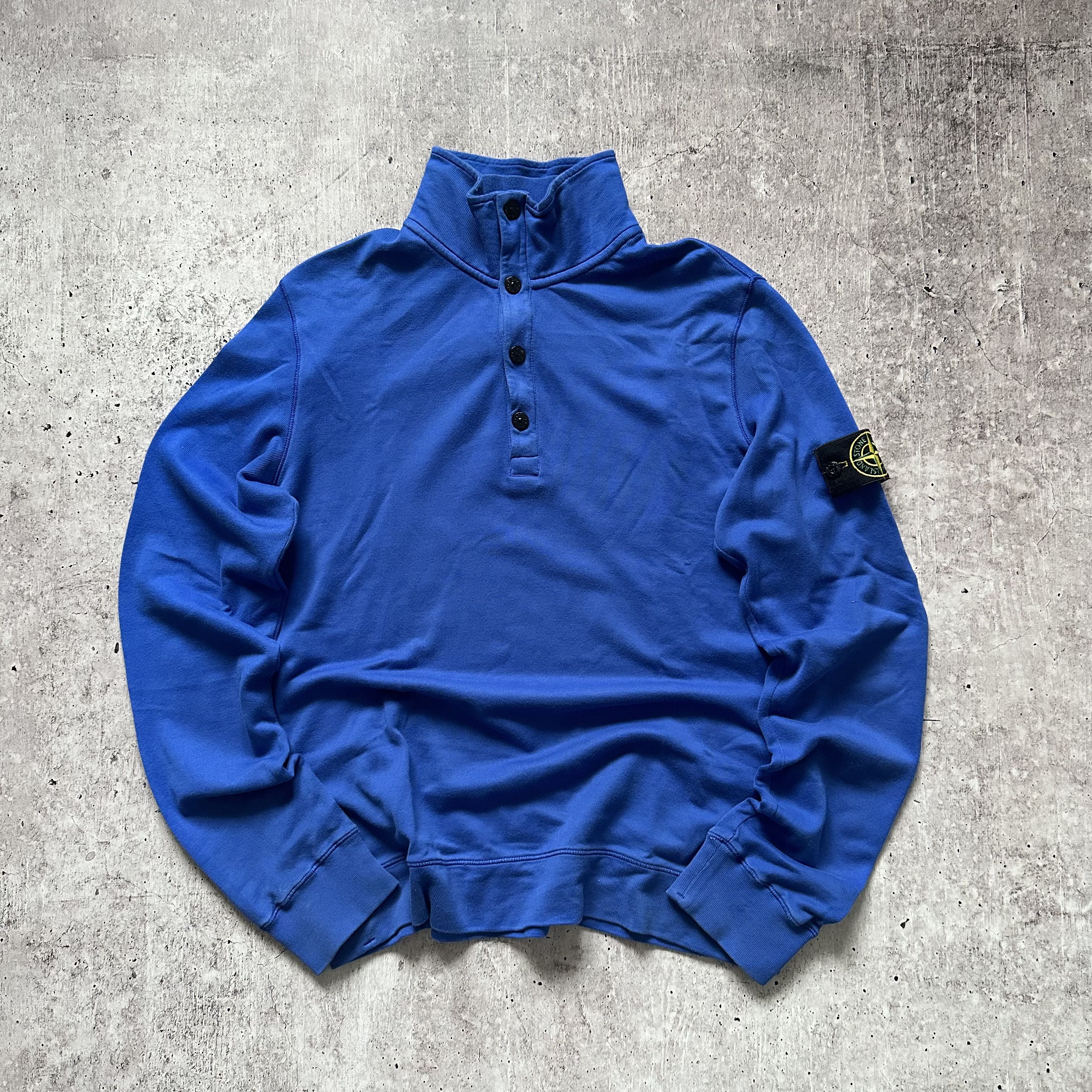 Stone Island Stone Island 1/3 Zip + Button High Neck Track Sweatshirt Size US L / EU 52-54 / 3 - 1 Thumbnail