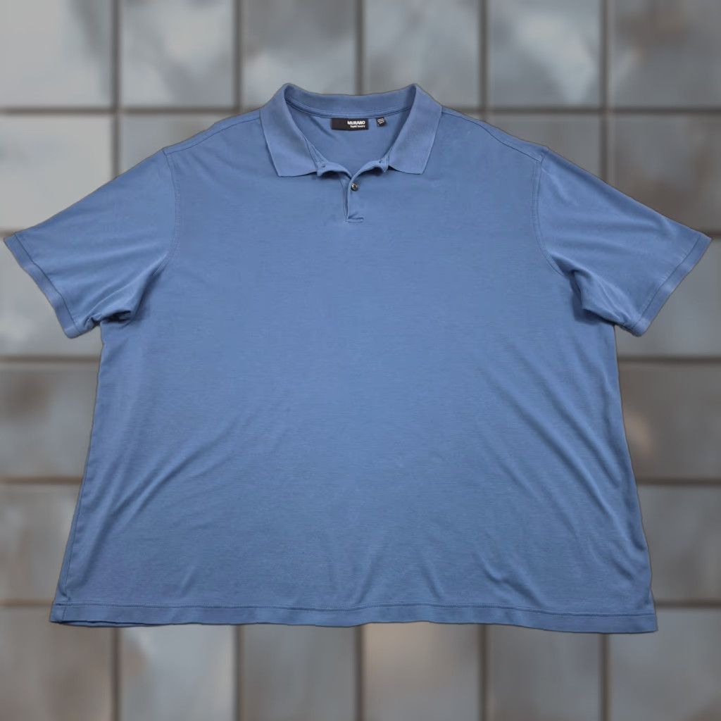 Murano Murano Liquid Luxury Polo Shirt Mens 3XLT Blue Short Sleeve Big Tall Preppy Shirt Size US XXL / EU 58 / 5 - 1 Thumbnail