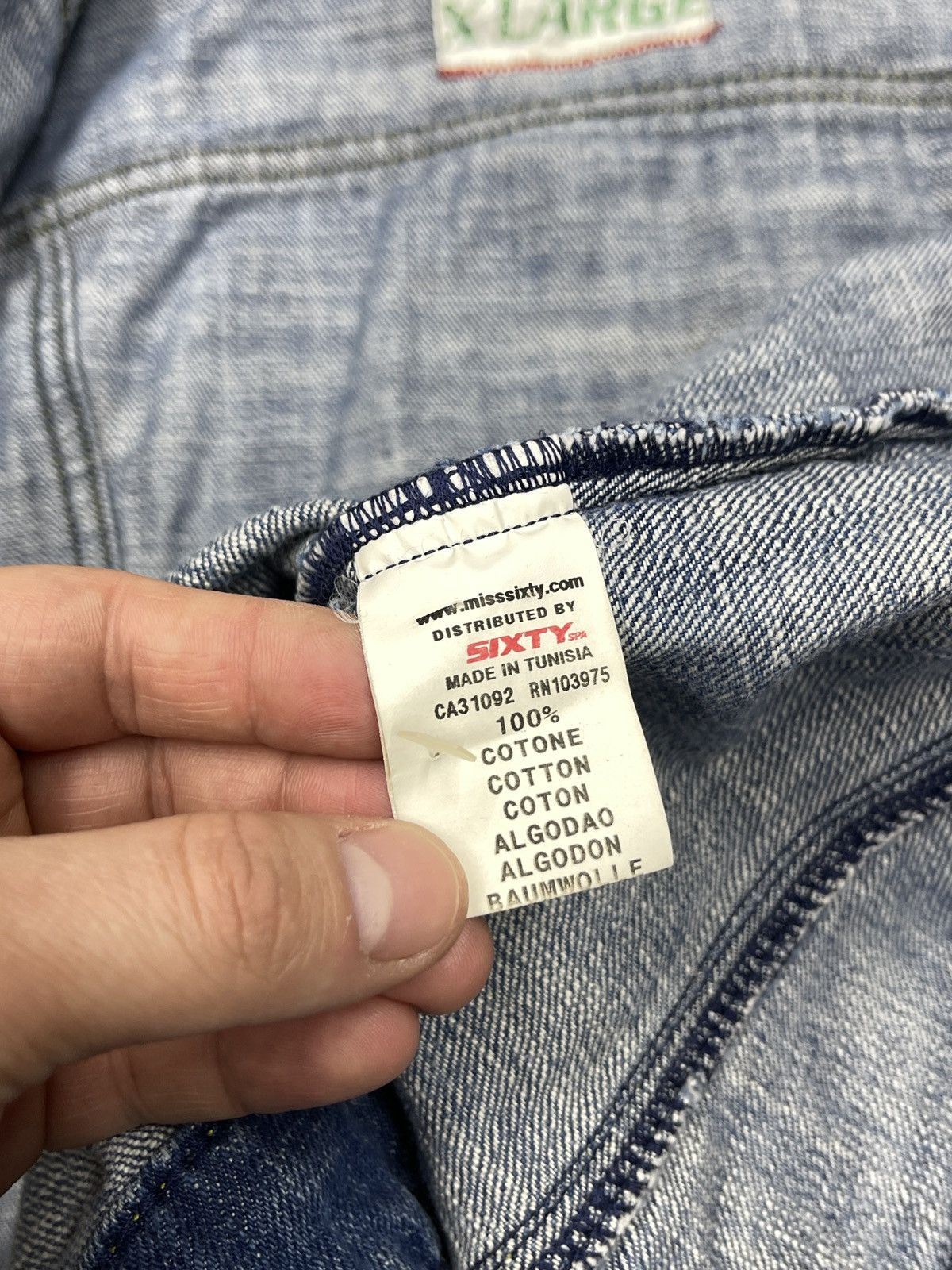 Miss Sixty Vintage Miss Sixty Denim Jacket Zip Up Biker Style Blue Y2K Size XL / US 12-14 / IT 48-50 - 11 Thumbnail