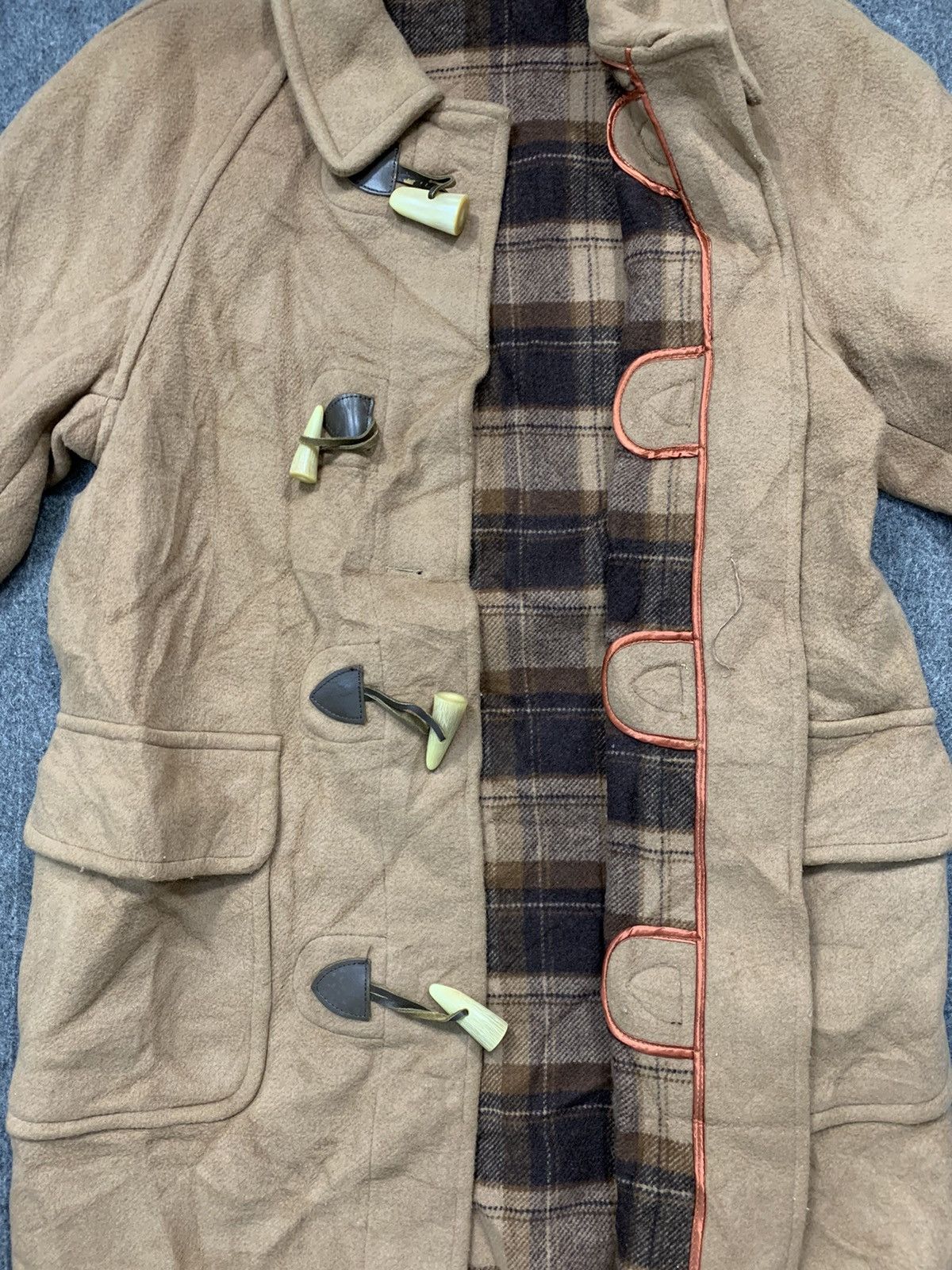 Original Montgomery 90s Montgomery By Tibbet Duffel Jacket Coat Checked Inner Size US S / EU 44-46 / 1 - 5 Thumbnail