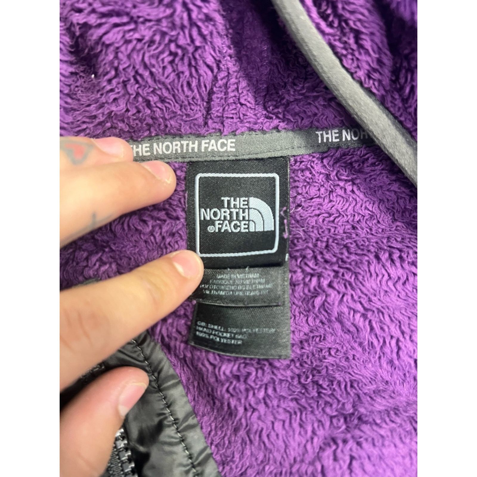 The North Face The North Face Purple Sherpa Fleece Hoodie Size M / US 6-8 / IT 42-44 - 4 Thumbnail