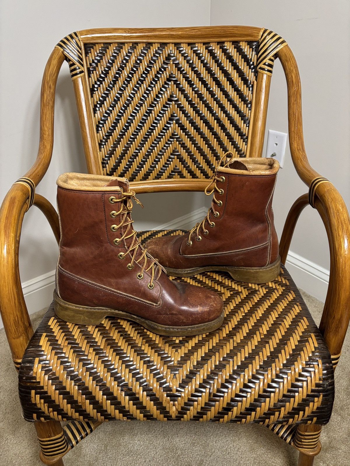 Wolverine Vtg Wolverine Work Boots Size 8.5 C Brown Leather Insulated Size US 8.5 / EU 41-42 - 5 Thumbnail