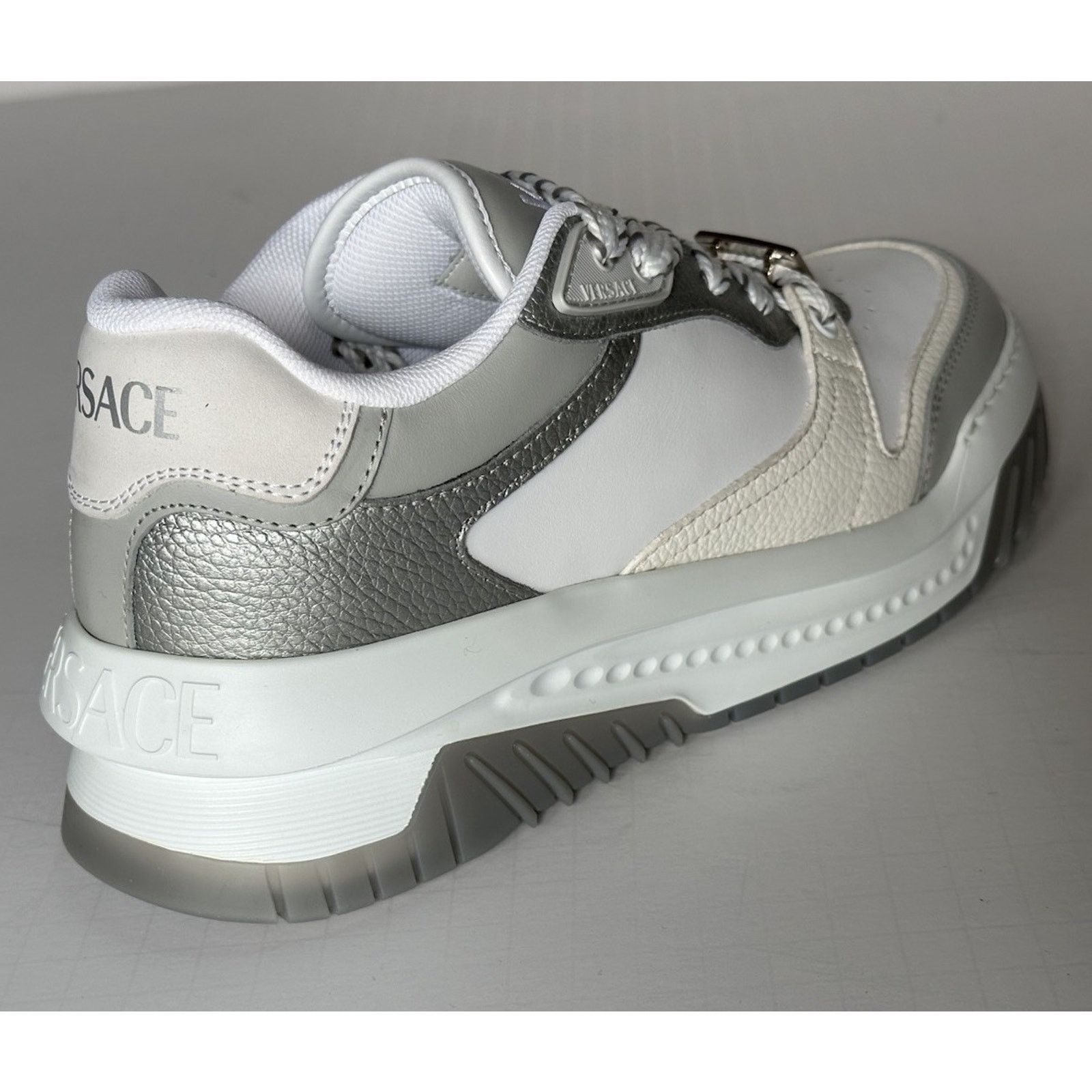 Versace Versace Odissea Leather White/Gray Sneakers 10 US 1015437 Size US 10 / EU 43 - 7 Thumbnail