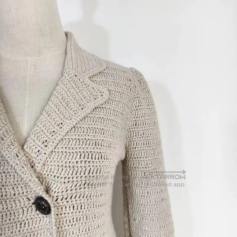 Burberry Burberry Spring Autumn Beige Cotton-Blend Cardigan. Size M / US 6-8 / IT 42-44 - 3 Thumbnail