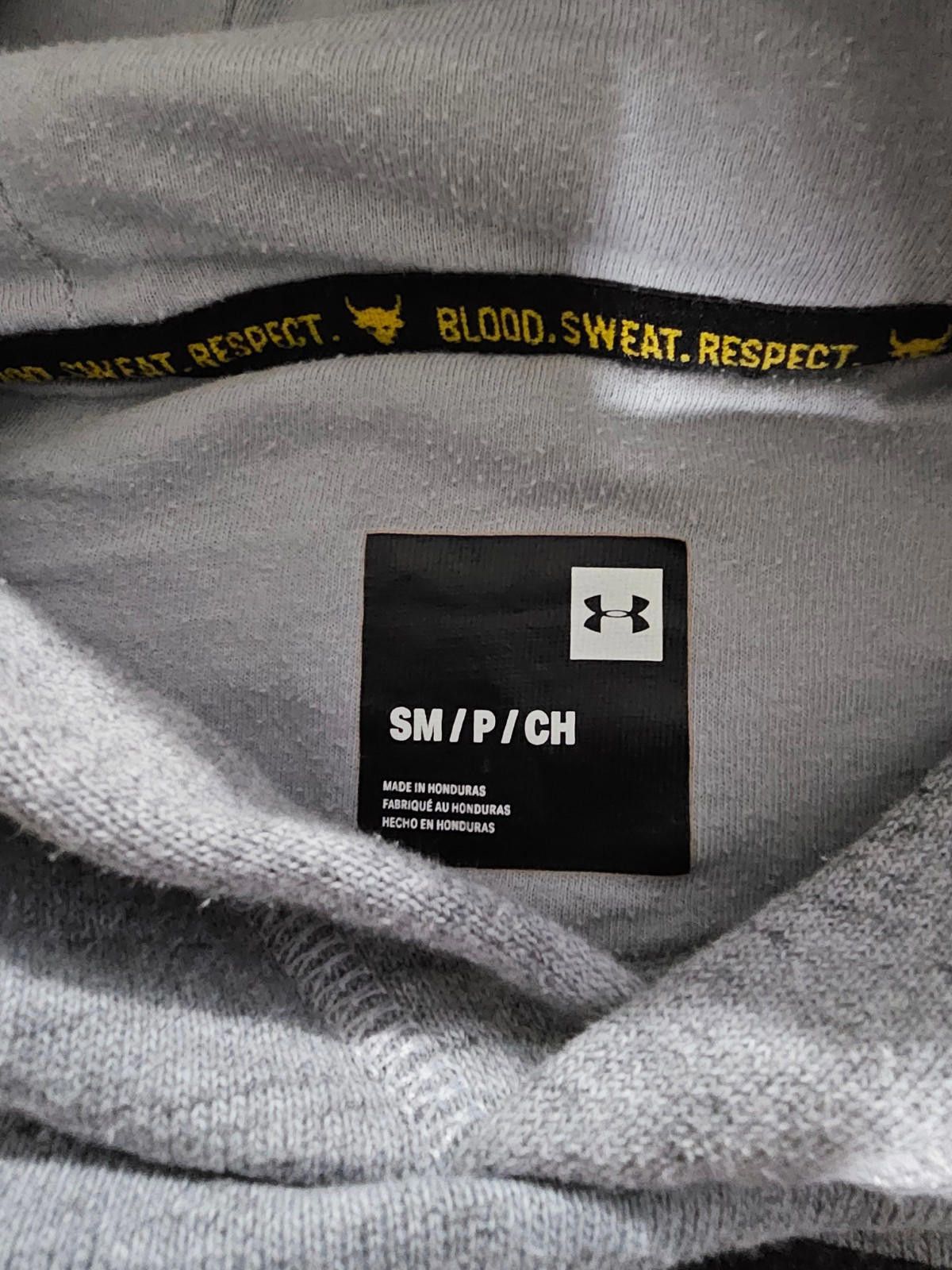 Under Armour Under Armour Mens Project Rock Hoodie Blood Sweat Respect S Size US S / EU 44-46 / 1 - 5 Thumbnail