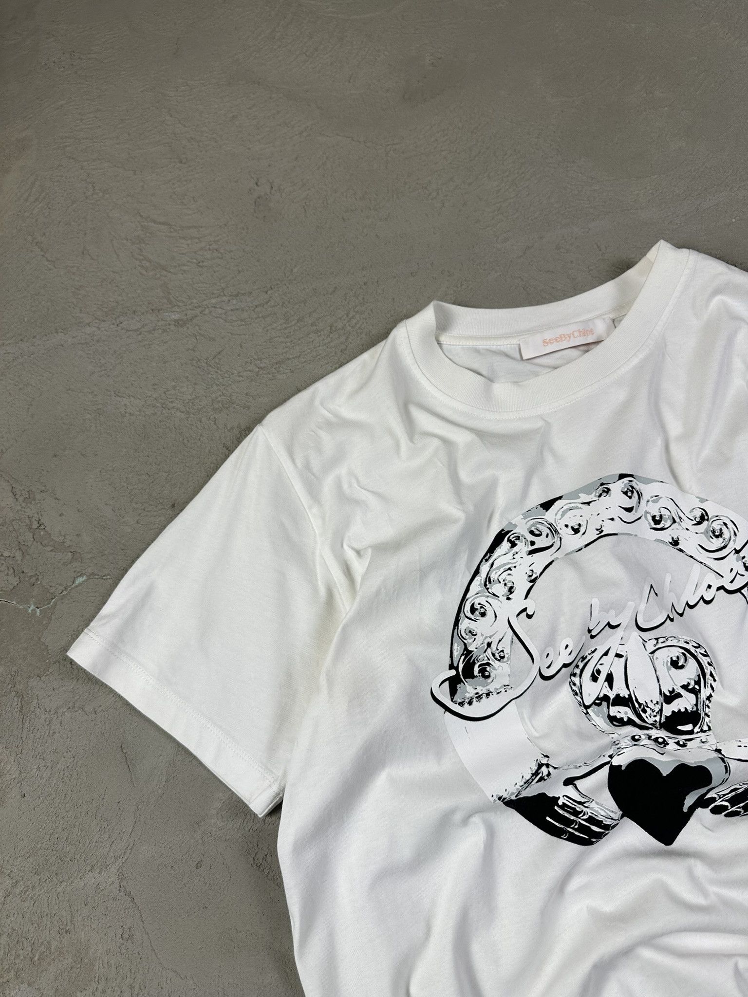 Designer × See by Chloe See by Chloe Graphic Logo T-shirt Size S / US 4 / IT 40 - 5 Thumbnail