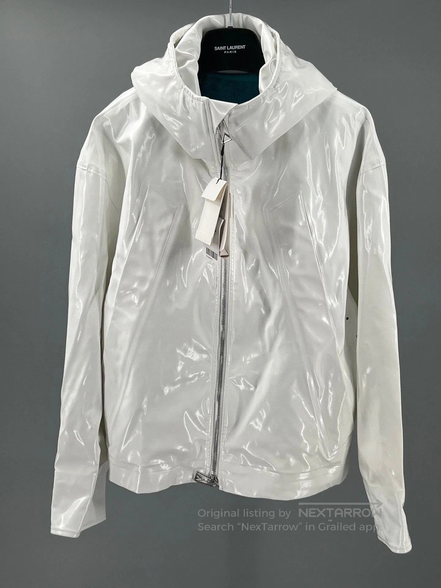 Bottega Veneta shiny white hooded jacket by bottega veneta. Size US S / EU 44-46 / 1 - 1 Thumbnail