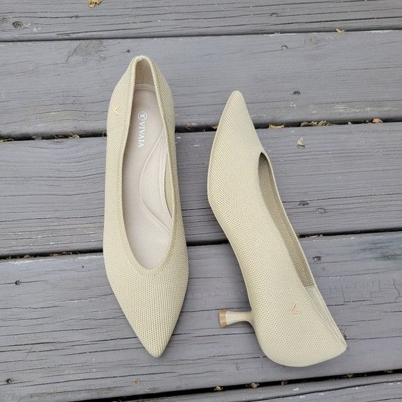 Other The Vivaia Stella Pointed Toe Nude Beige Everyday Comfort Ki Size US 10.5 / IT 40.5 - 2 Thumbnail