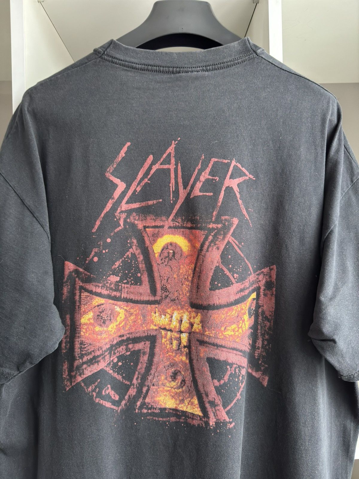 Band Tees Vintage 2003 SLAYER BURNING SKULL BAND TEE Size US XL / EU 56 / 4 - 11 Thumbnail