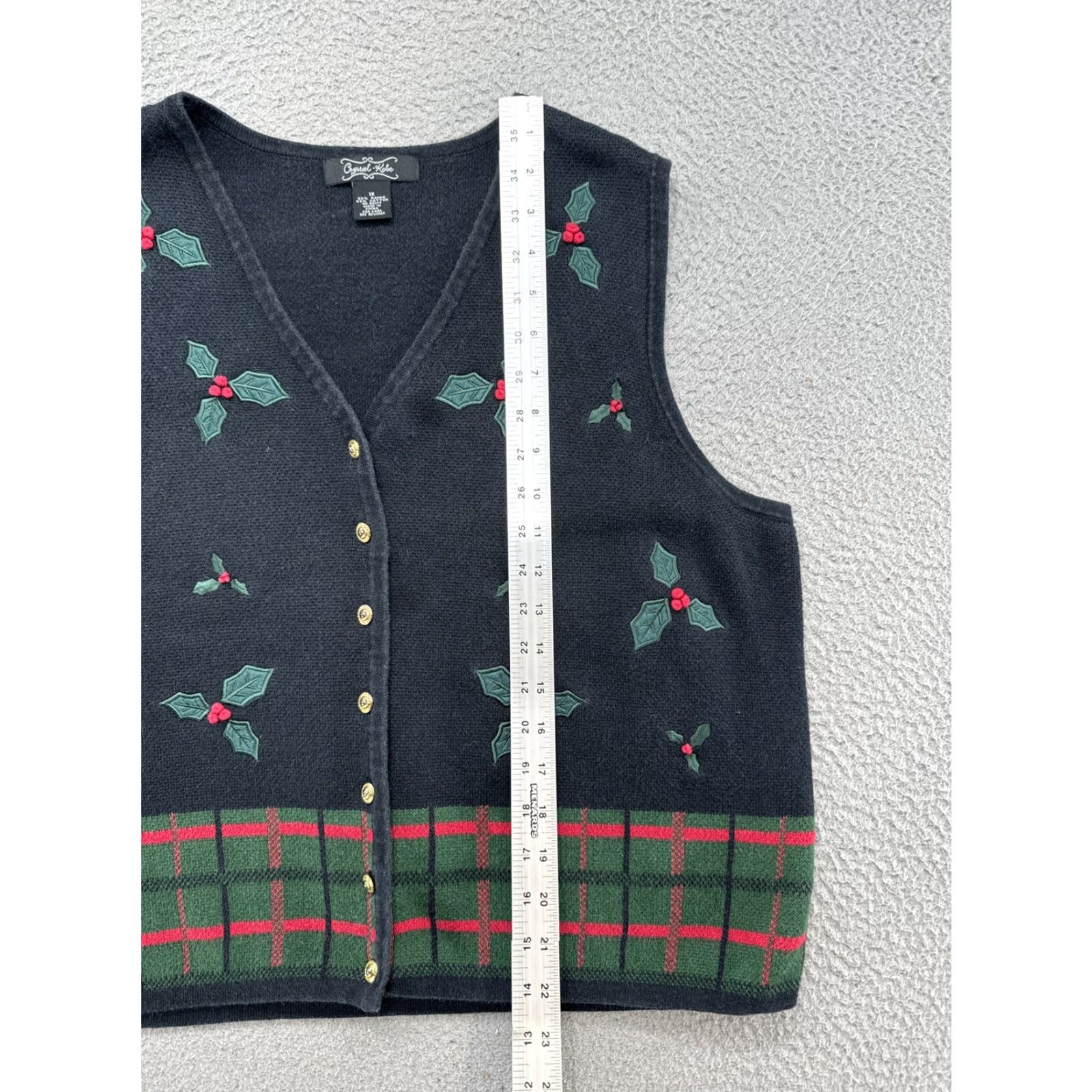 Vintage Crystal Kobe Christmas Sweater Vest XS?1X Shirt? Size XL / US 12-14 / IT 48-50 - 5 Thumbnail
