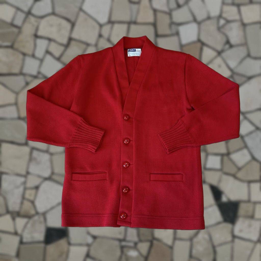 Vintage VINTAGE Dehen Cardigan Red Acrylic Long Sleeve Men’s 38 Chest 20" Pit To Pit 27" Length Mens Red Cardigan Size US M / EU 48-50 / 2 - 1 Thumbnail