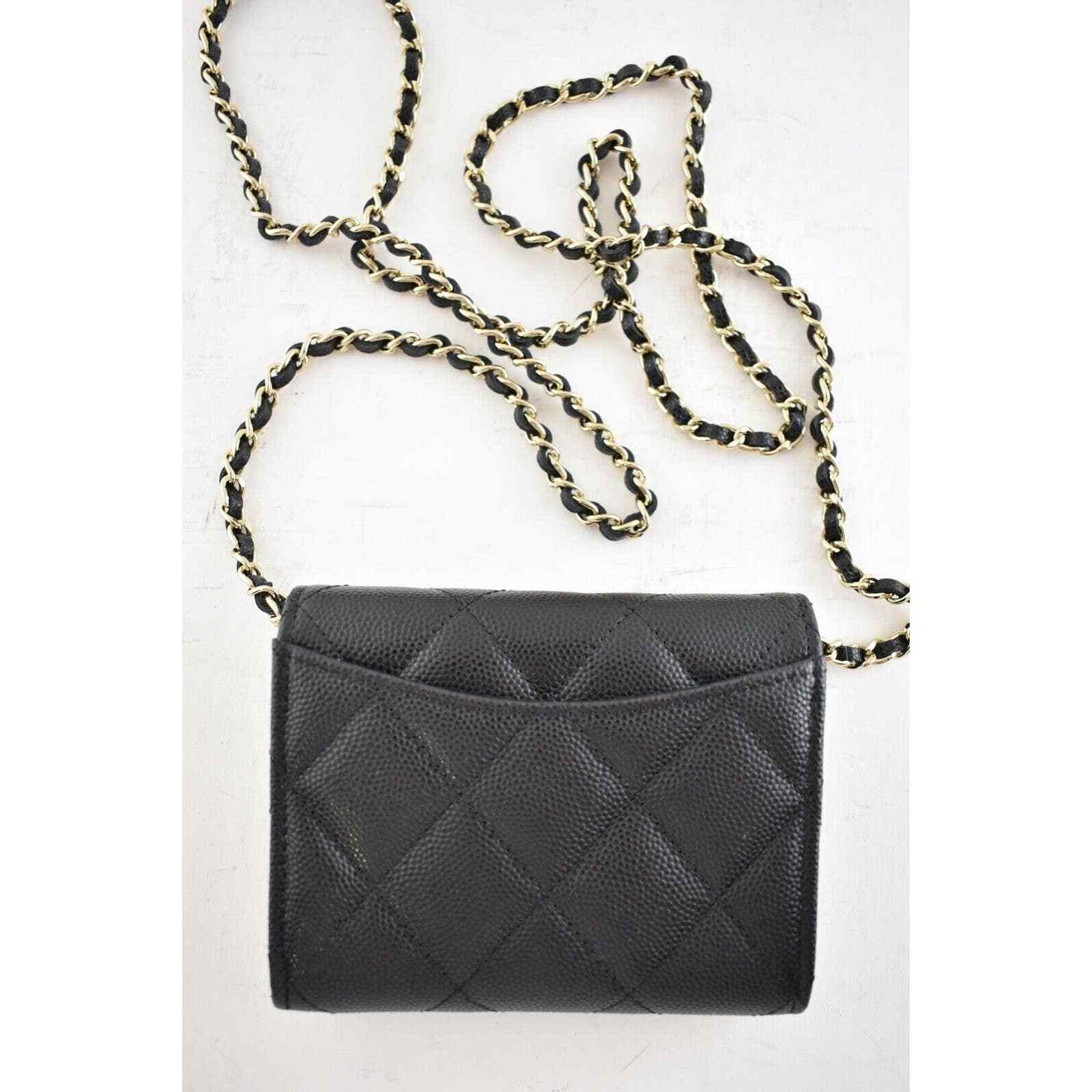 Chanel Chanel Mini Wallet On Chain Gold Card Shoulder Crossbody Bag Size ONE SIZE - 8 Thumbnail