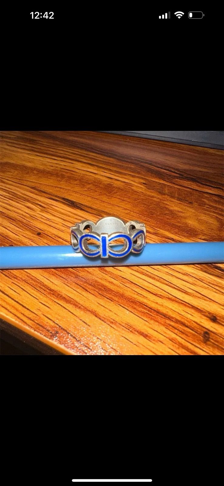 Gucci Gucci Spell out Enamel Ring Size 26 - 3 Thumbnail