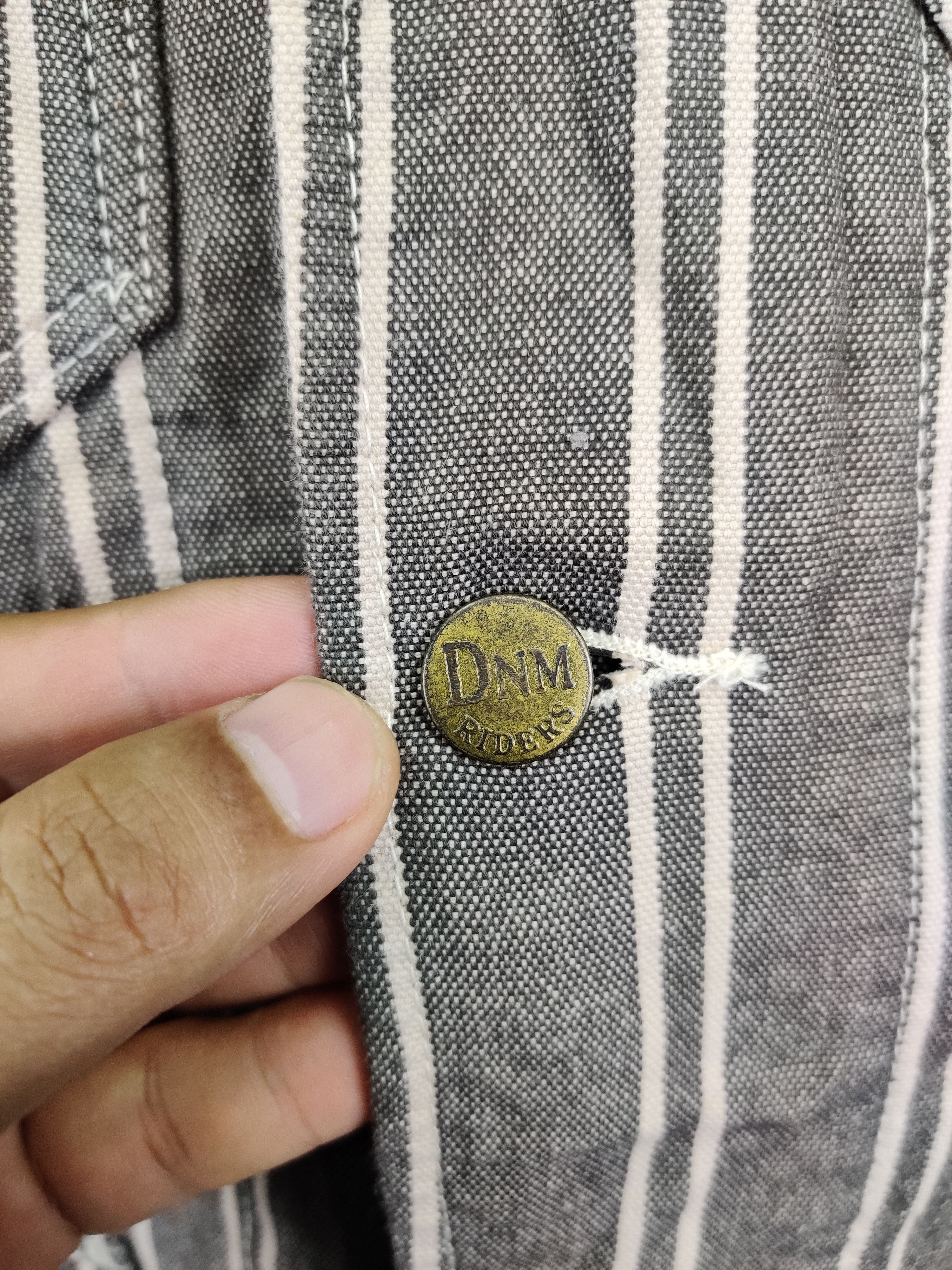 Vintage Vintage 90s Denim Dungaree Hickory Stripe Chore Jacket Size US S / EU 44-46 / 1 - 11 Thumbnail