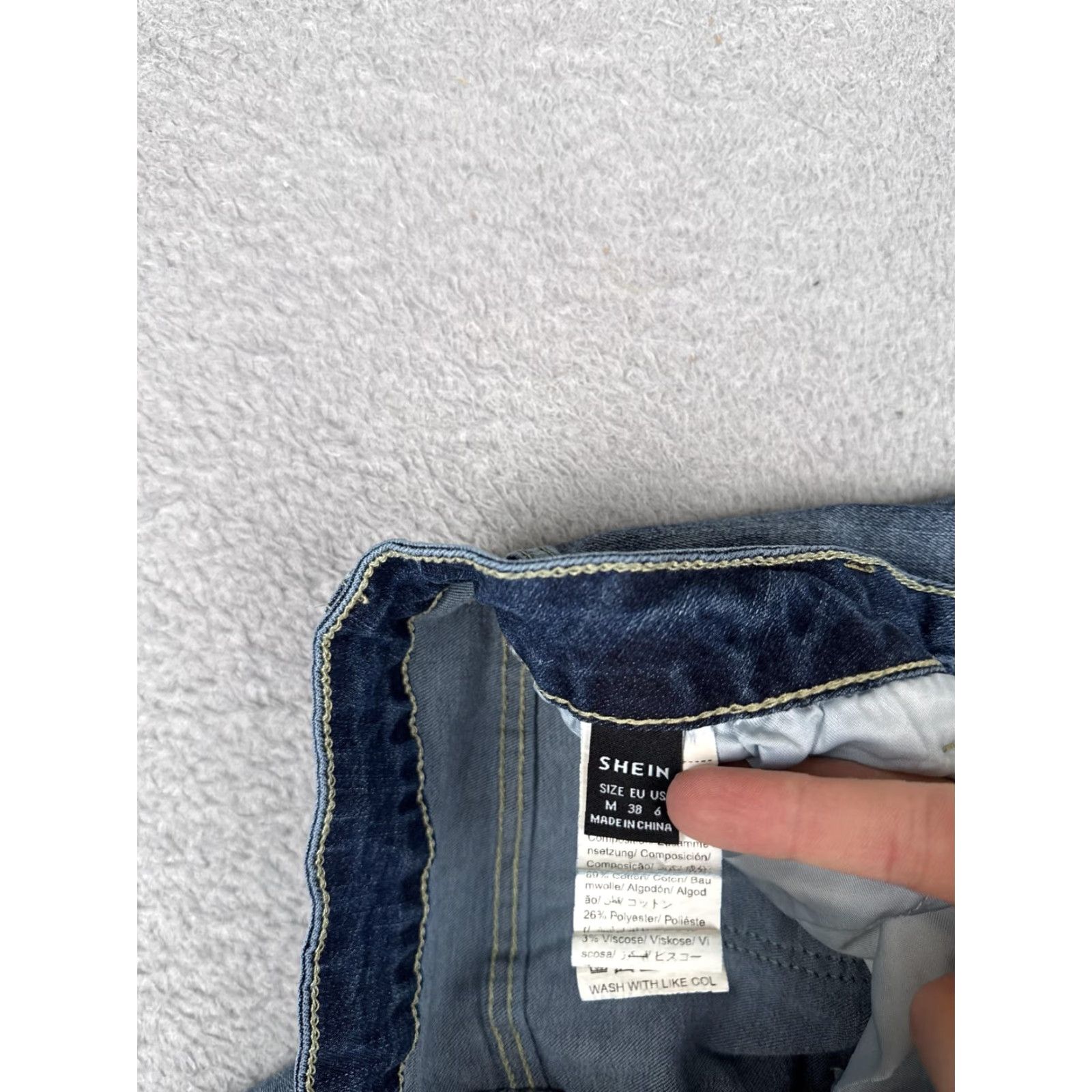 Shein SheIn Flare Jeans Womens 6 Blue Med Wash Mid Rise Regular Fit Denim 26x30 Jeans Size 28" / US 6 / IT 42 - 7 Thumbnail